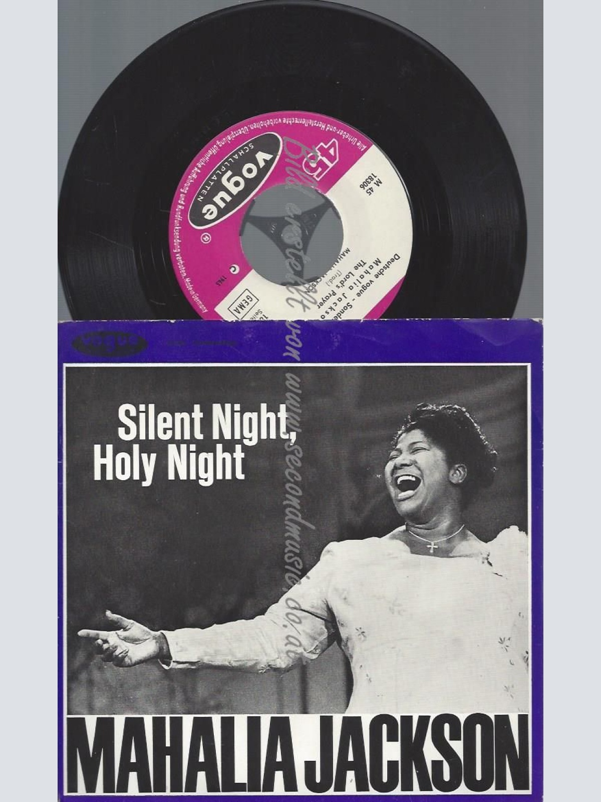 7"MAHALIA JACKSON SILENT NIGHT HOLY NIGHT