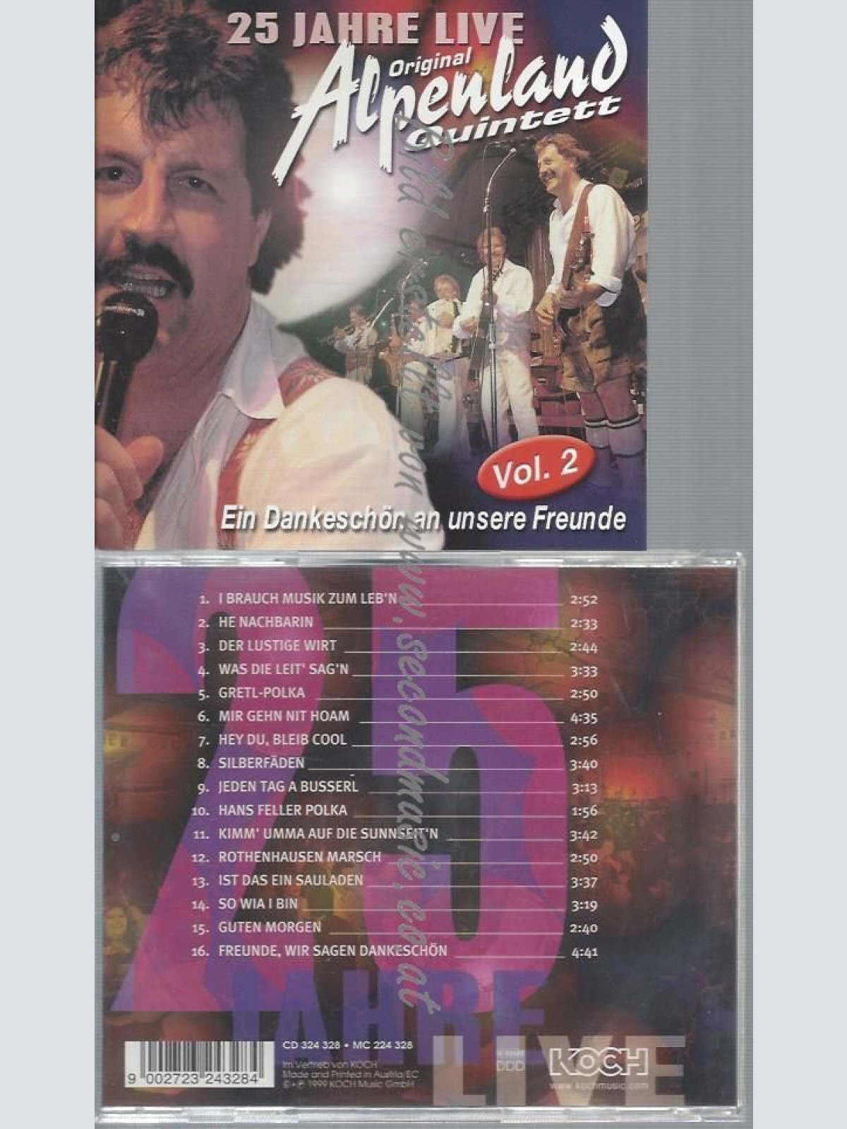 CD--ORIGINAL ALPENLAND QUINTETT-- 25 JAHRE LIVE