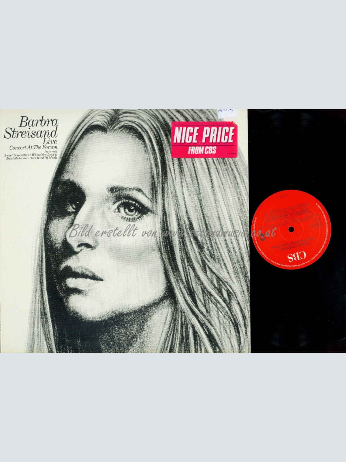 LP--BARBRA STREISAND LIVE CONCERT AT THE FORUM