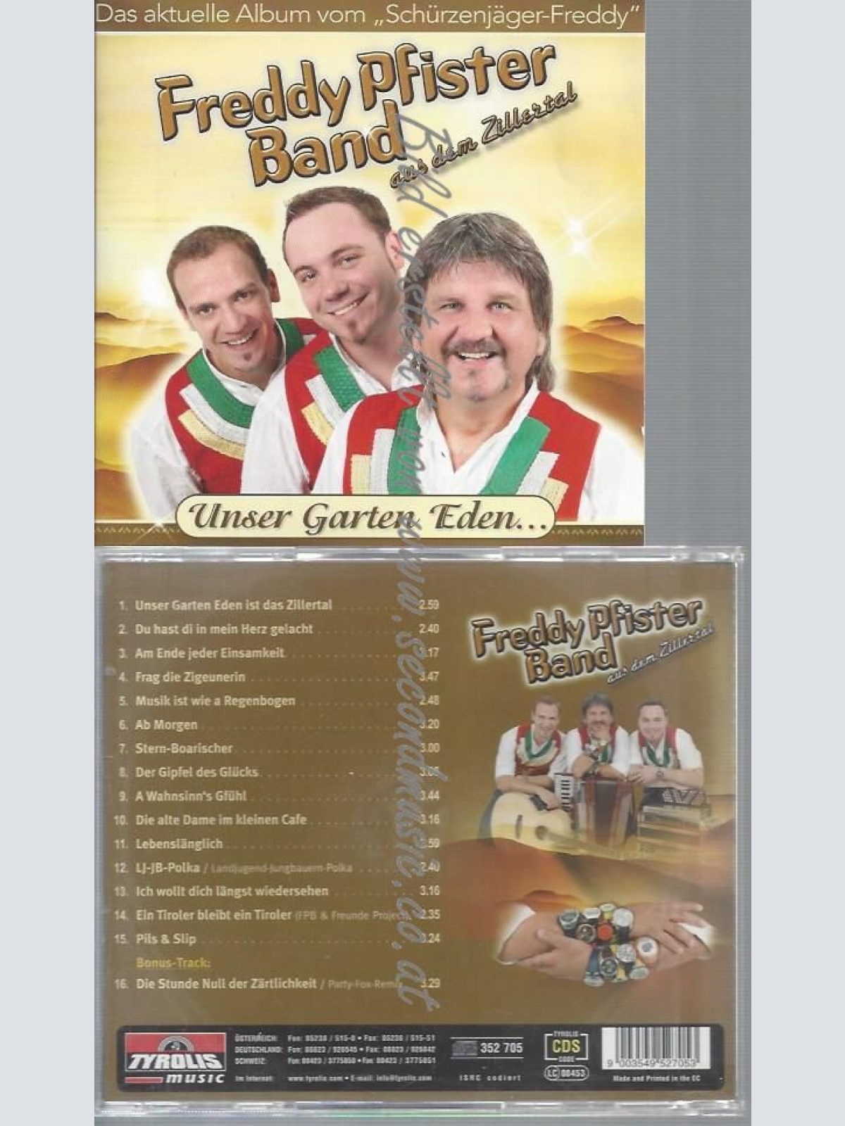 CD--FREDDY PFISTER BAND AUS DEM ZILLERTAL--UNSER GARTEN EDEN...