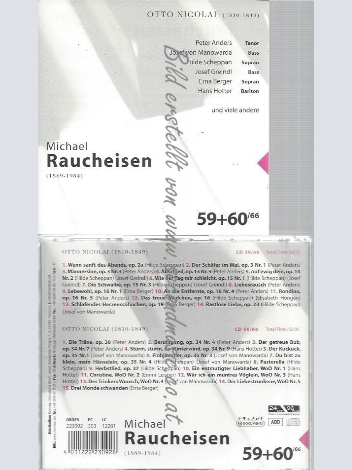 CD-- | DOPPEL-CD/ MICHAEL RAUCHEISEN UND OTTO NICOLAI--+