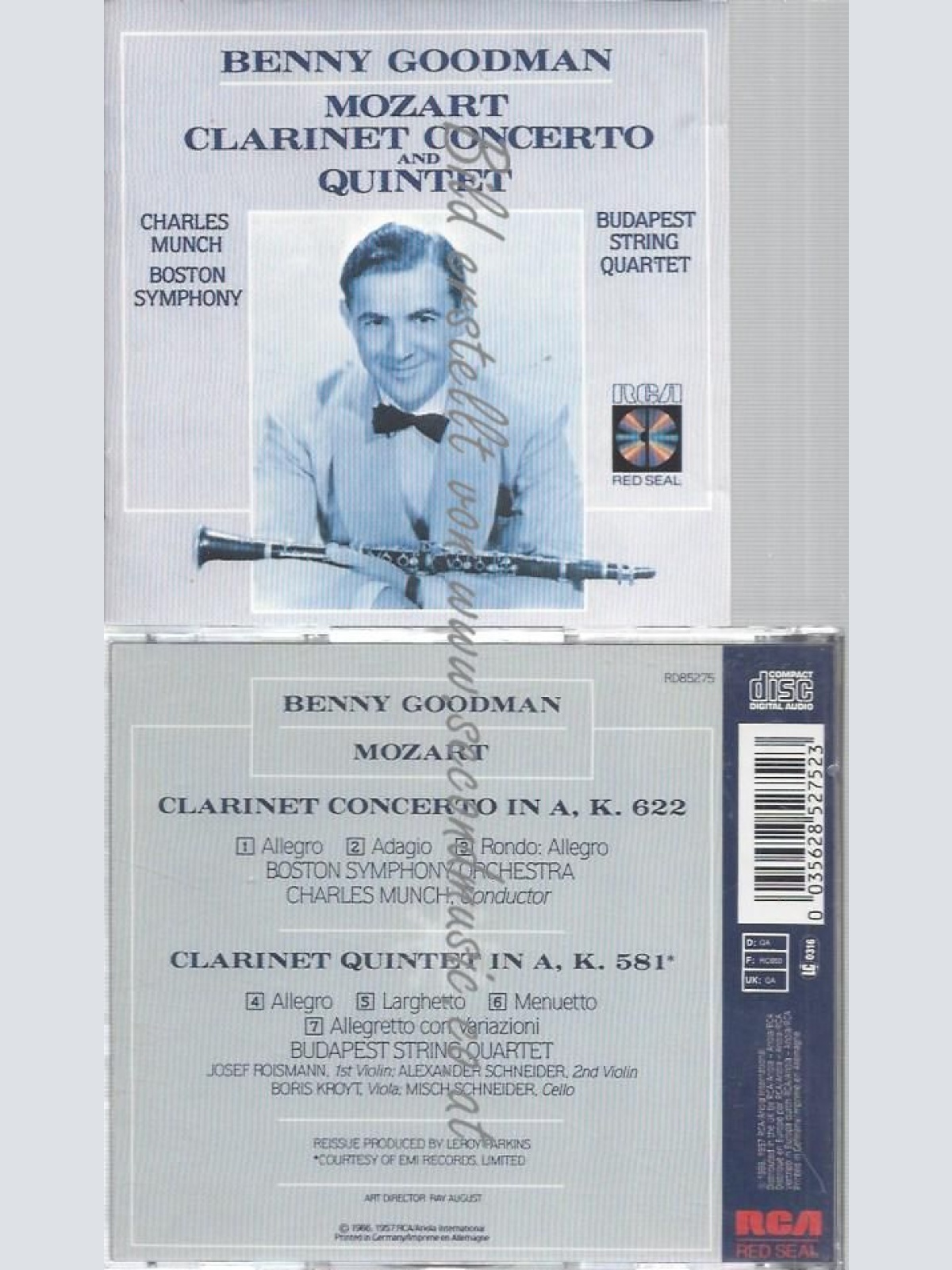 CD--KLARINETTENQUINTETT KV/ BENNY GOODMAN--