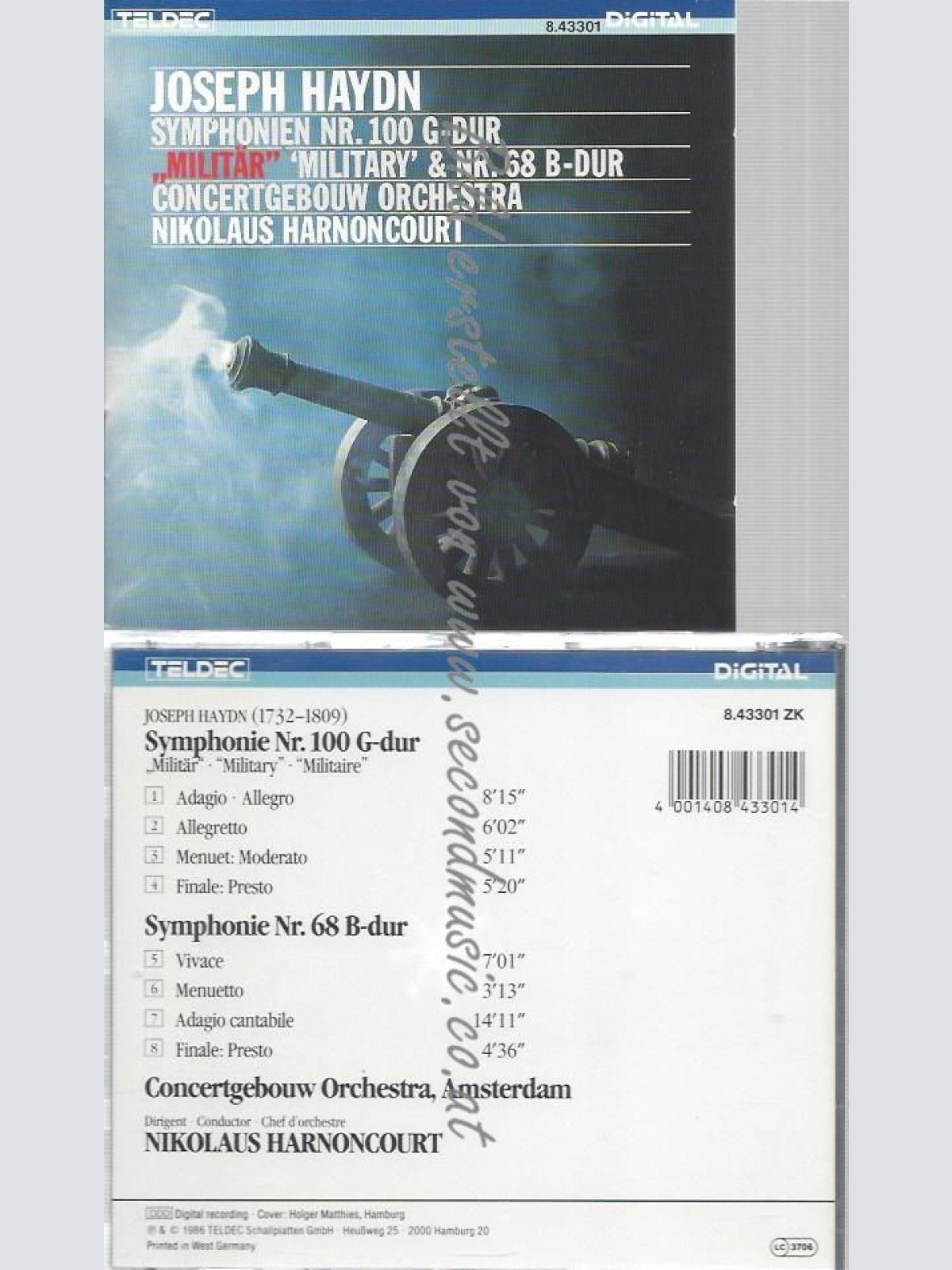 CD--HAYDN UND HARNONCOURT--SYNPHONIE N° ET N° "MILITAIRE"