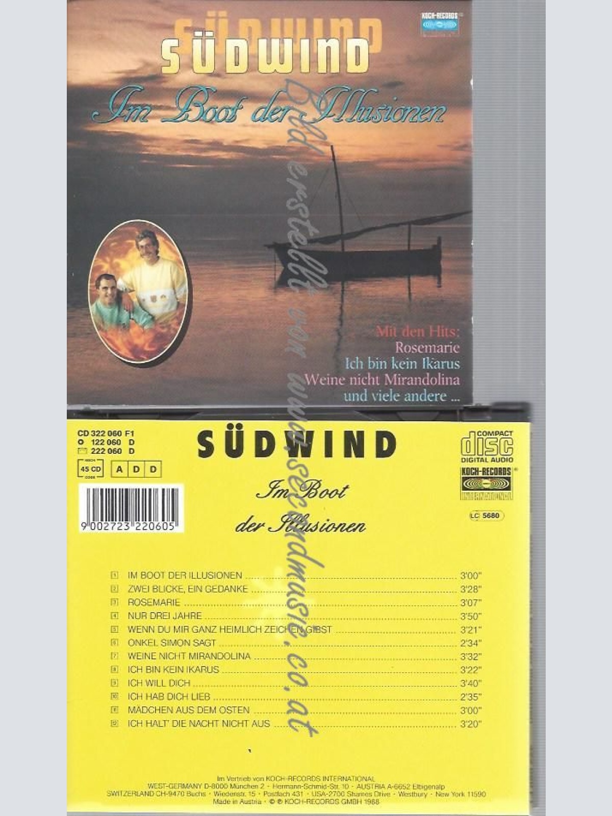 CD--SÜDWIND --IM BOOT ER ILLUSIONEN