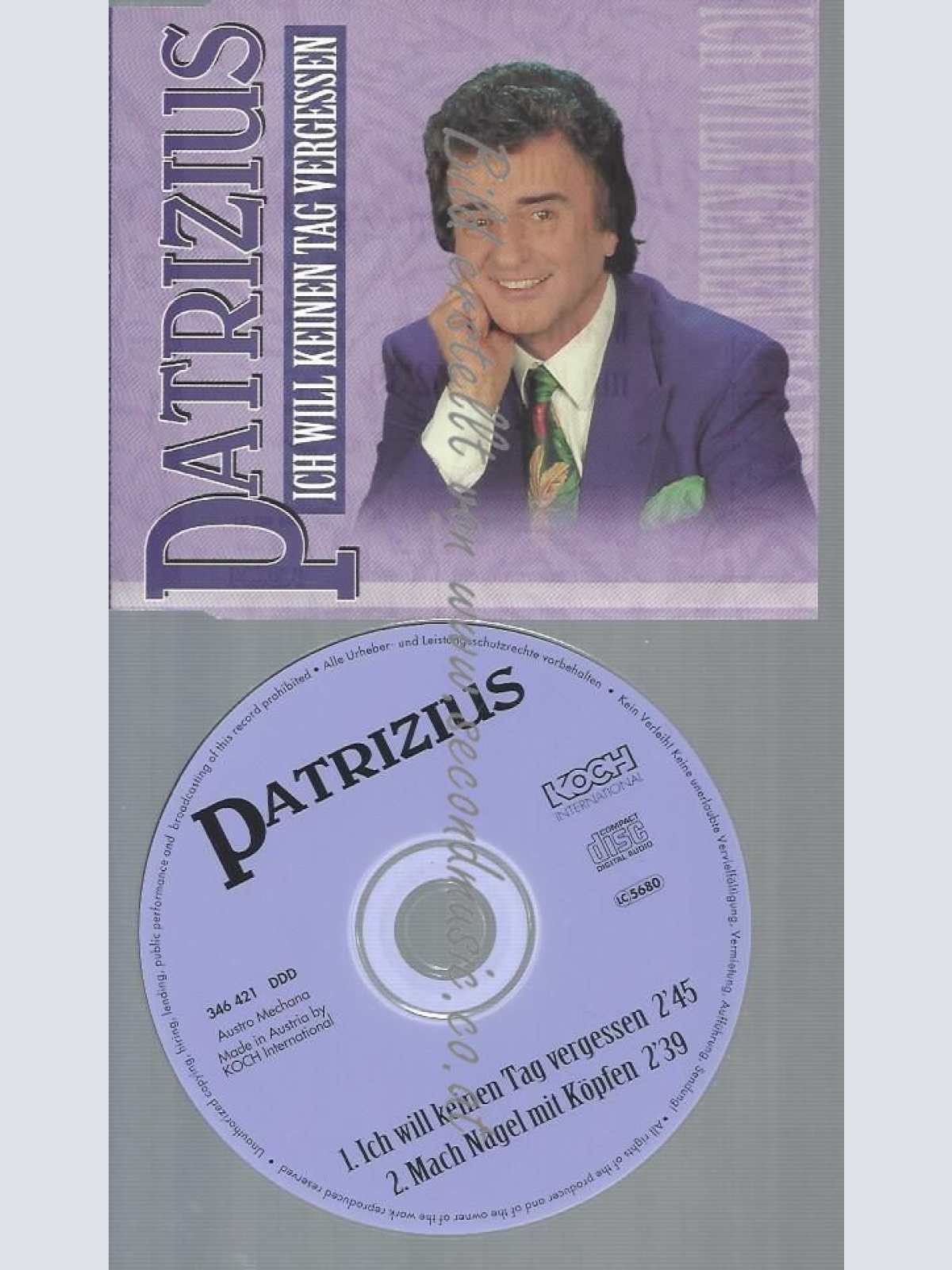 CD--PATRIZIUS--ICH WILL KEINEN TAG VERGESSEN