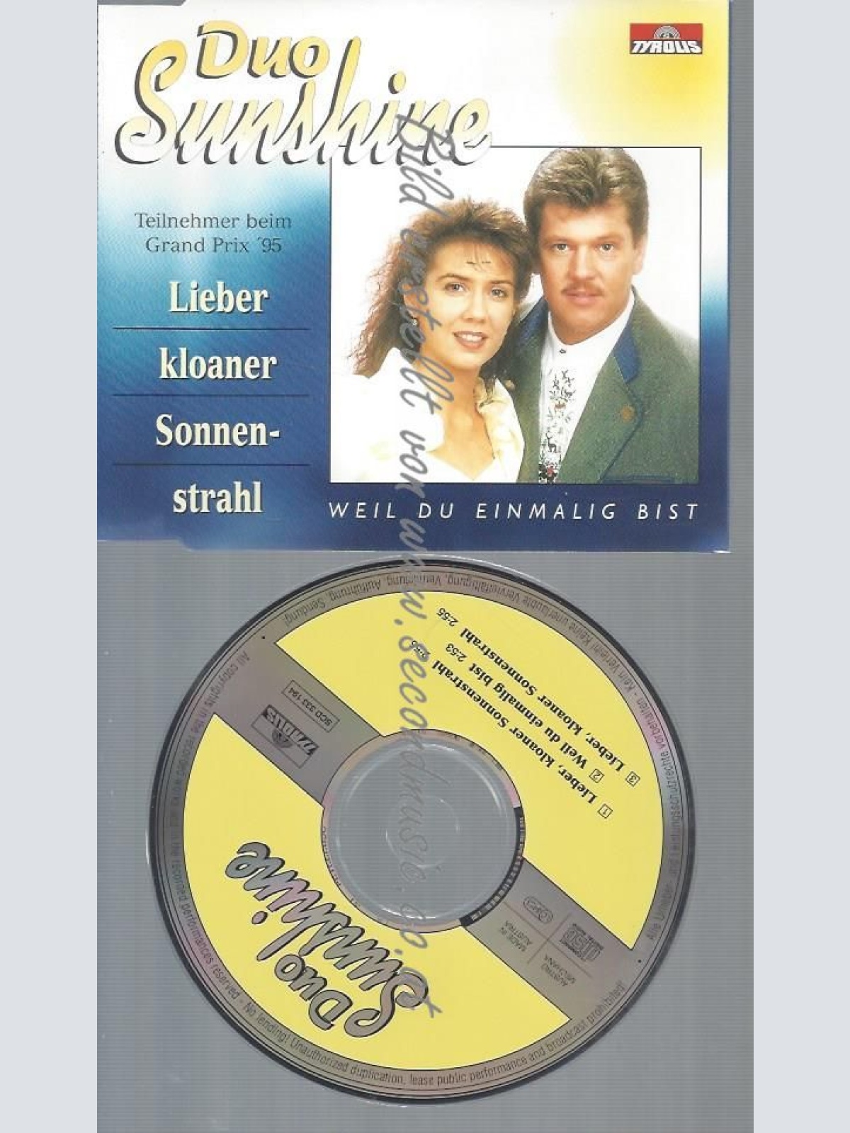 CD--DUO SUNSHINE--LIEBER KLOANER SONNENSTRAHL..
