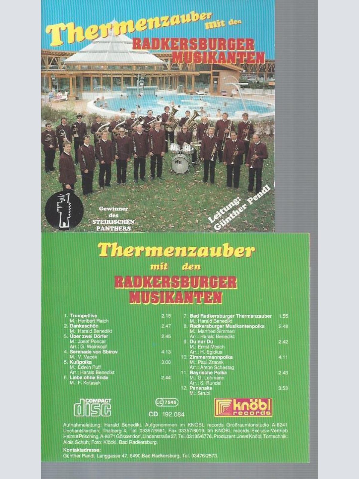 CD--THERMENZAUBER MIT DEN RADKERSBURGER MUSIKANTEN