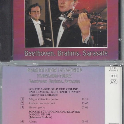 CD--MAXIMILLIAN SCHÖNER MEINHARD PRINZ BEETHOVEN BRAHMS SARASATE