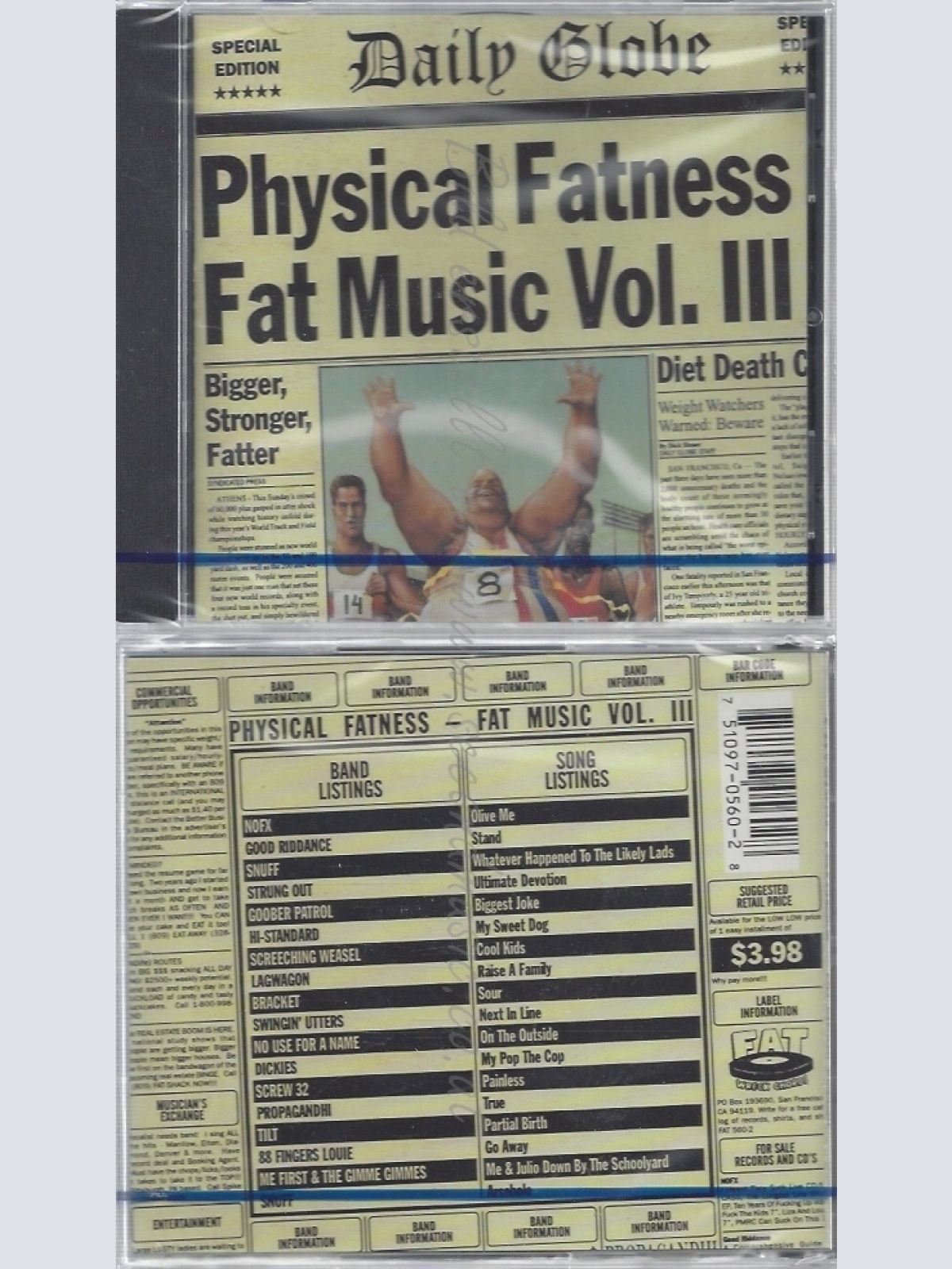CD--NM-SEALED-VARIOUS -1997- -- PHYSICAL FATNESS -EP- FAT MUSIC VOL 3