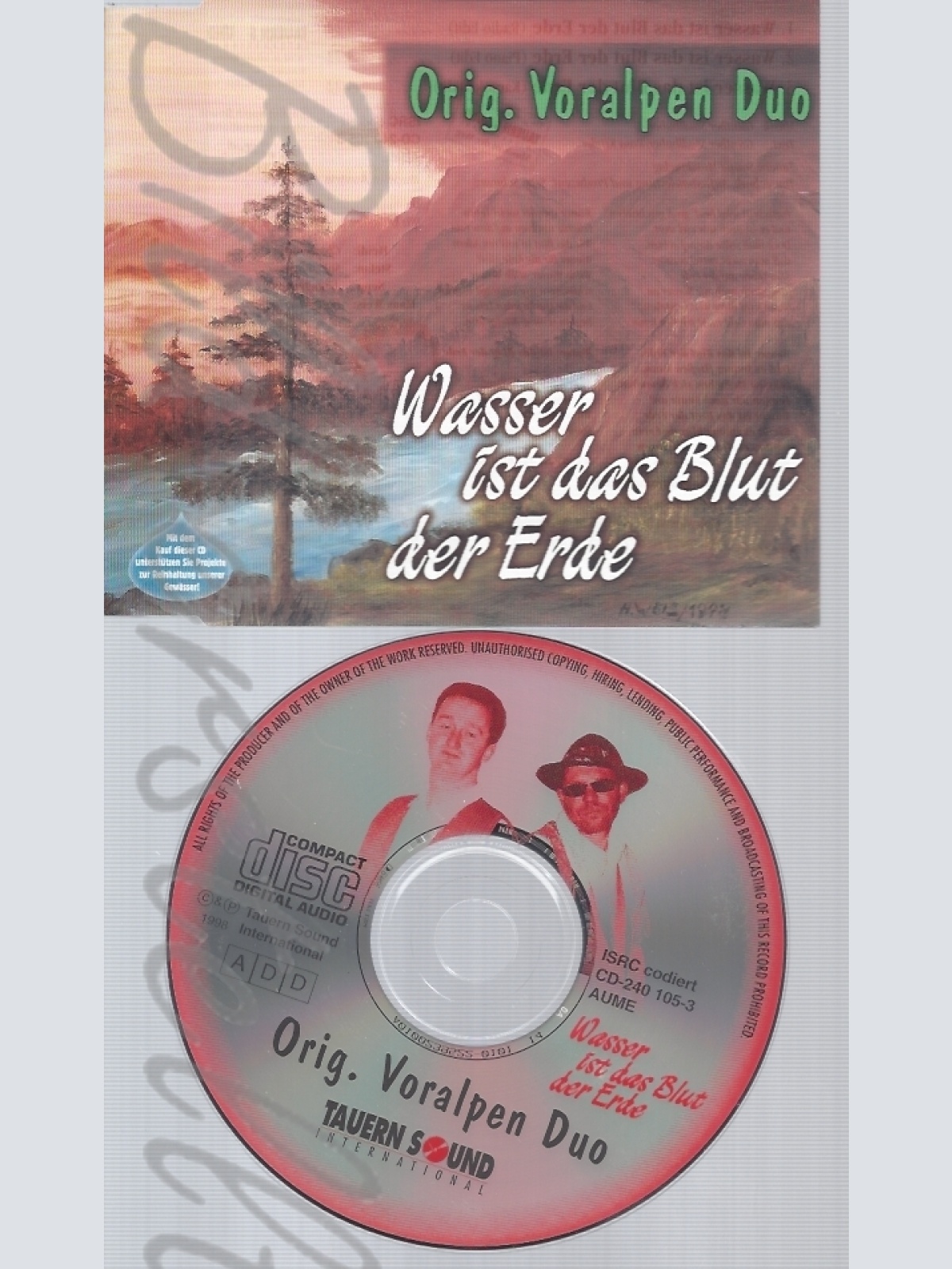 CD--ORIG VORALPEN DUO--WASSER IST DAS BLUT DER ERDE