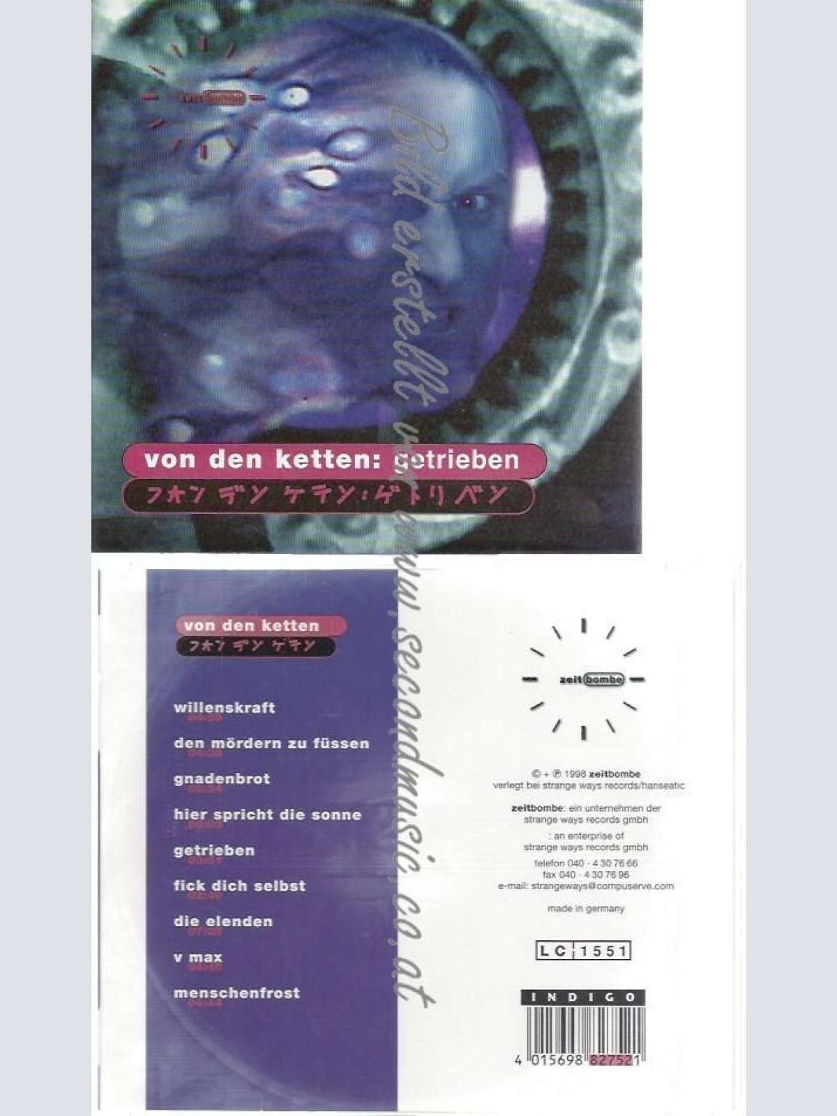 CD--VON DEN KETTEN  // GETRIEBEN