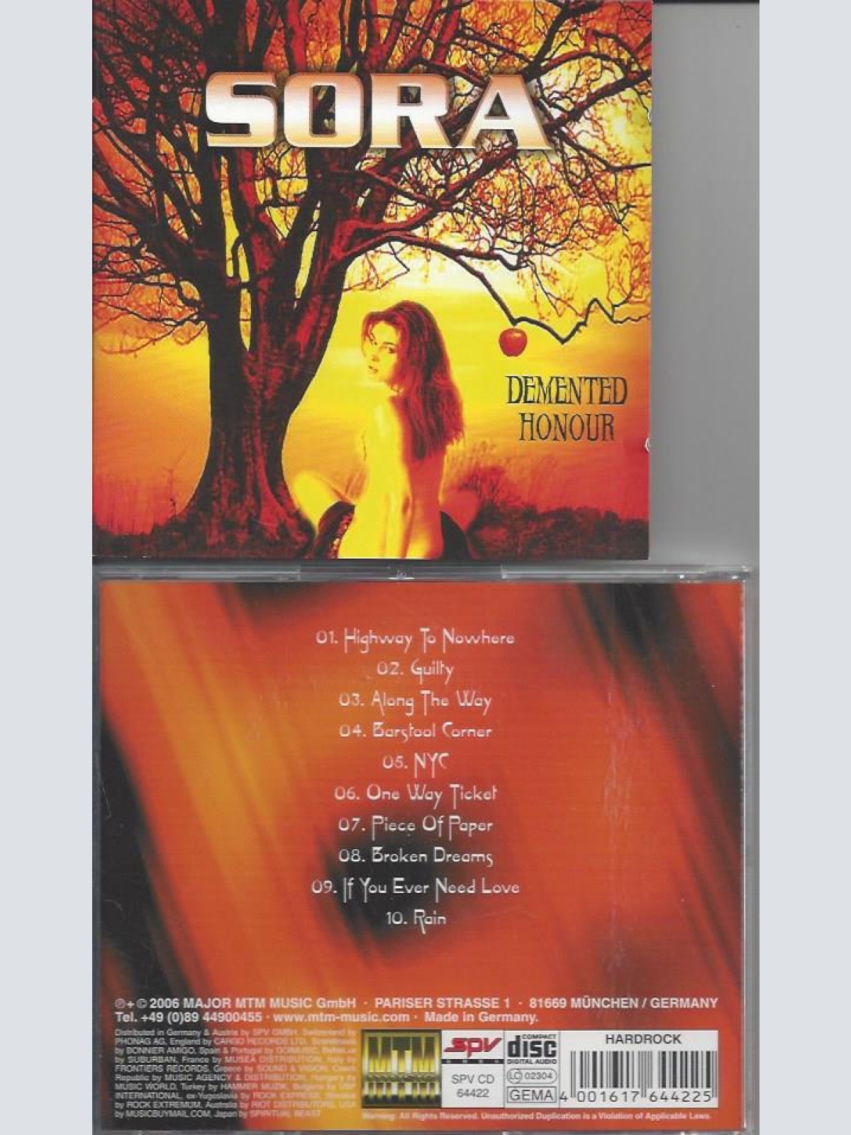 CD--SORA--DEMENTED HONOUR