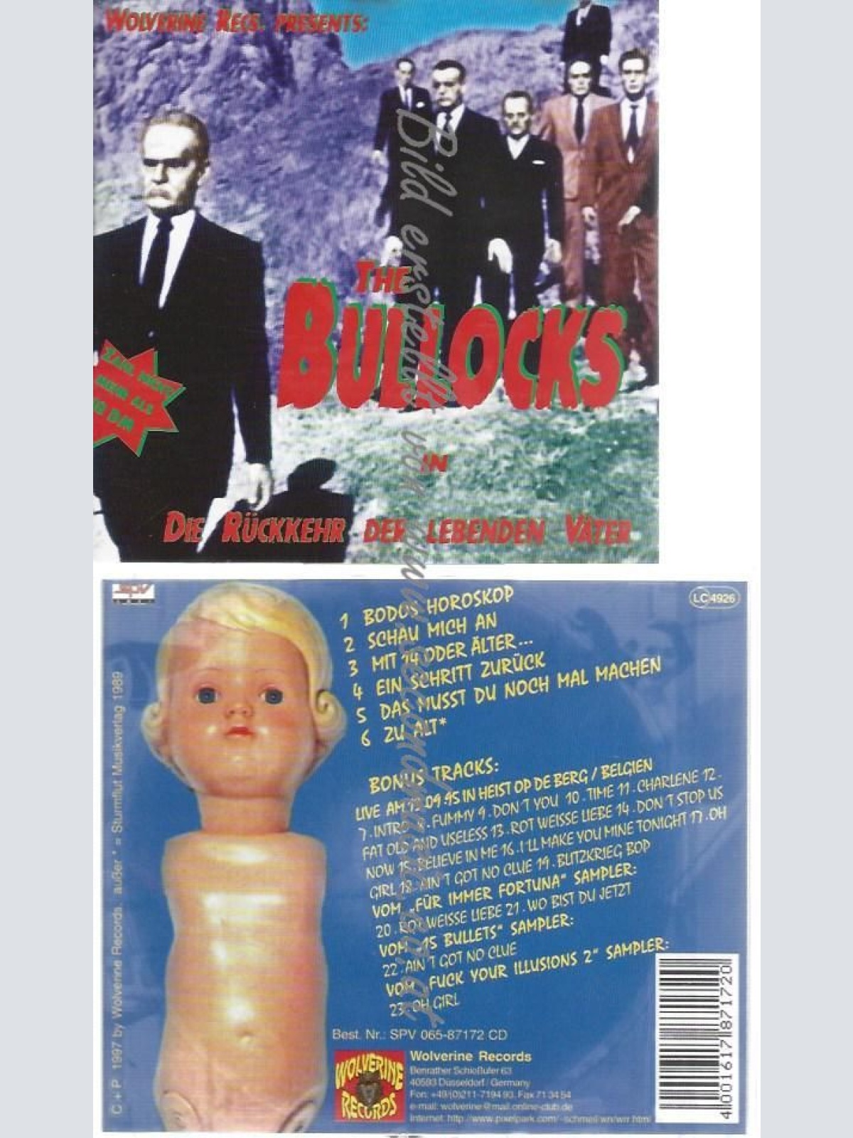 CD--THE BULLOCKS--DIE RÜCKKEHR DER LEBENDEN VÄTER