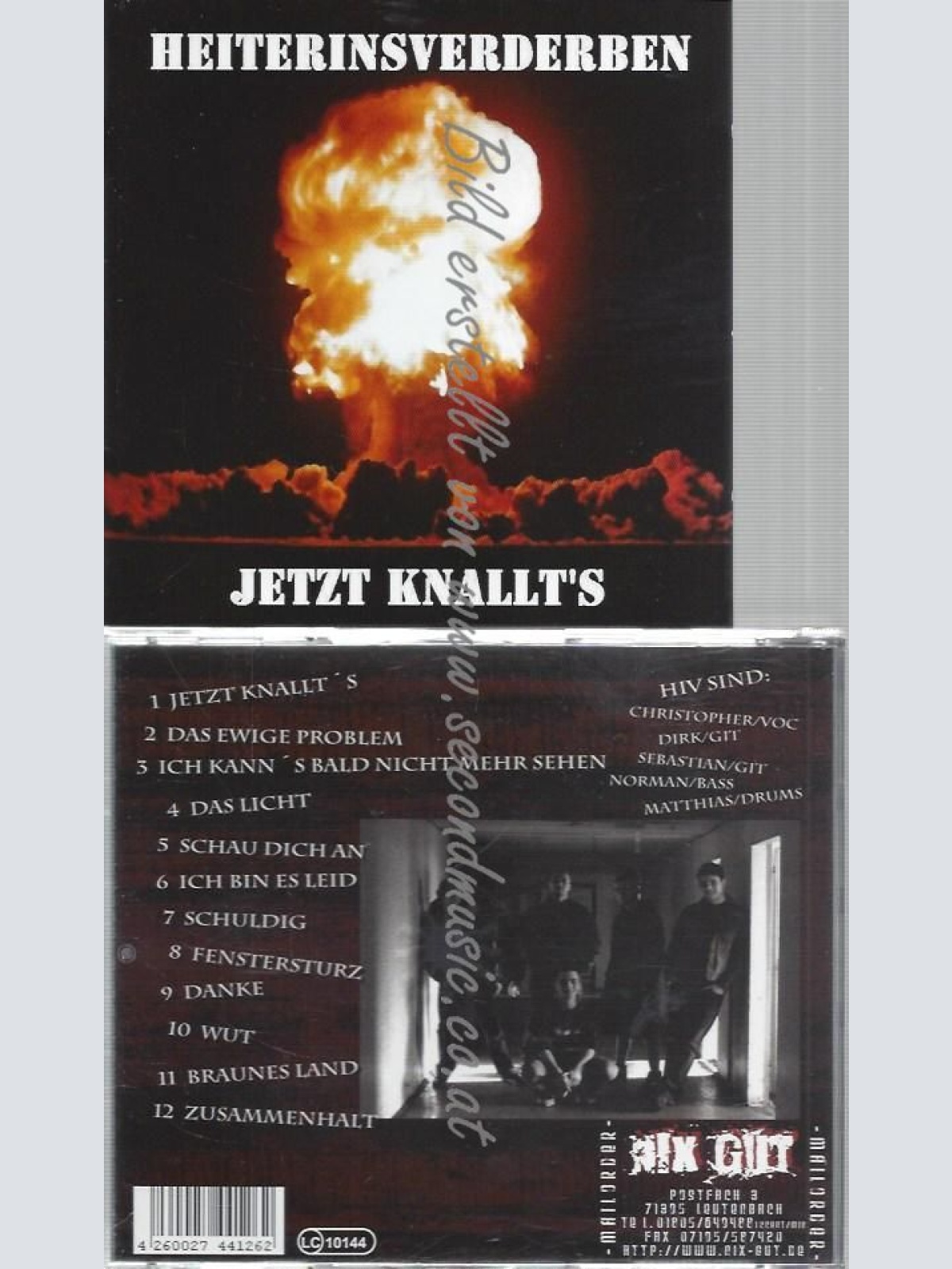 CD--HEITER INS VERDERBEN--JETZT KNALLTS