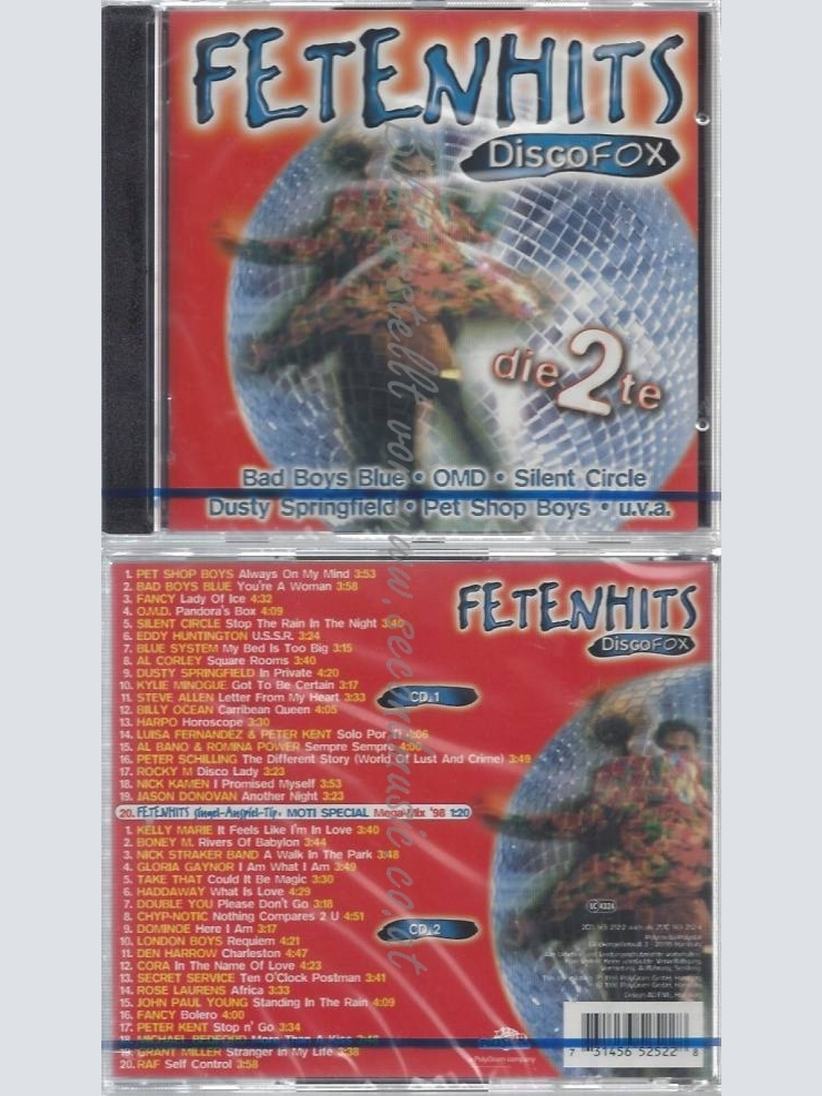 CD-NM-SEALED-VARIOUS -1998- - DOPPEL-CD -- FETENHITS - DISCOFOX DIE 2TE