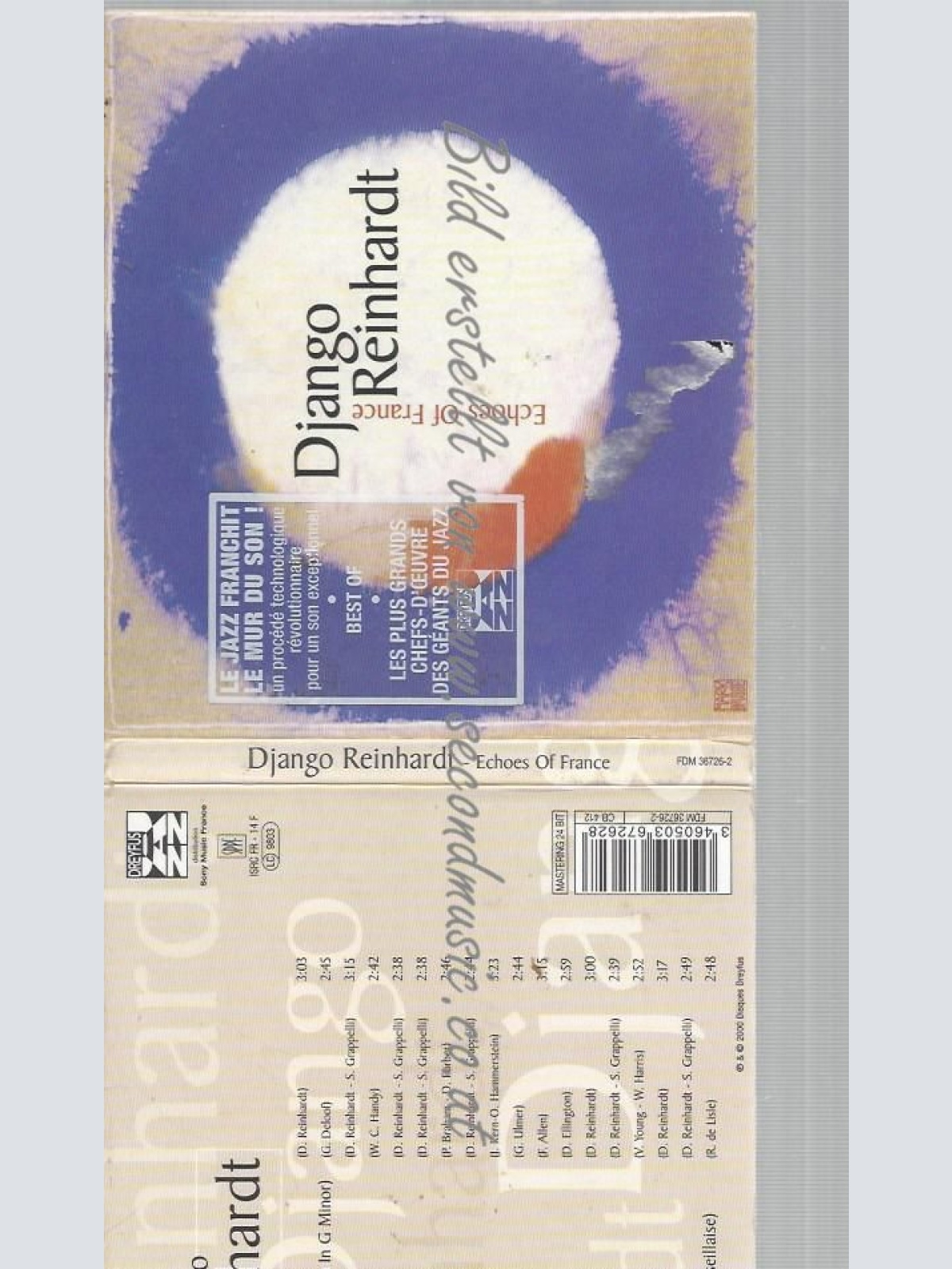 CD--DJANGO REINHARDT--ECHOES OF FRANCE