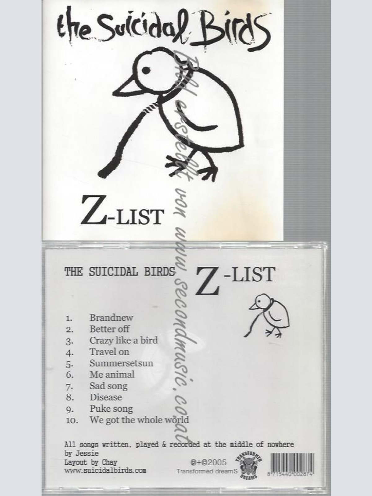 CD--THE SUICIDAL BIRDS--Z-LIST |