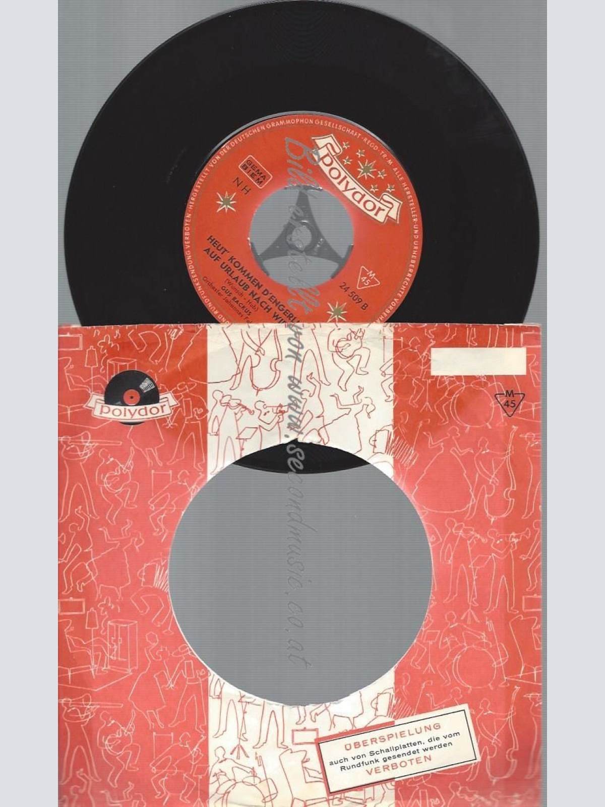 7" Gus Backus – I Bin A Stiller Zecher