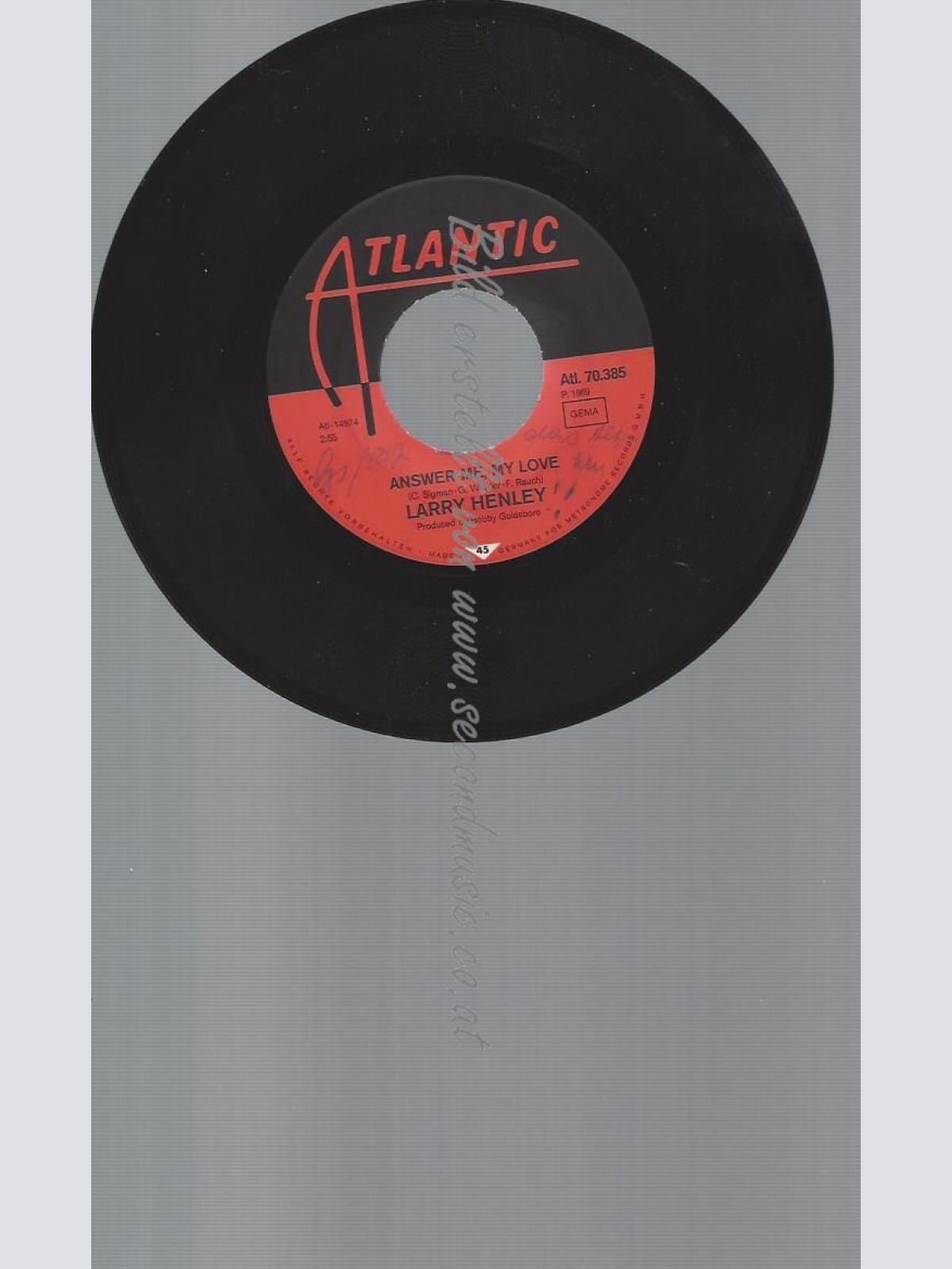 7"   Larry Henley – Answer Me My Love