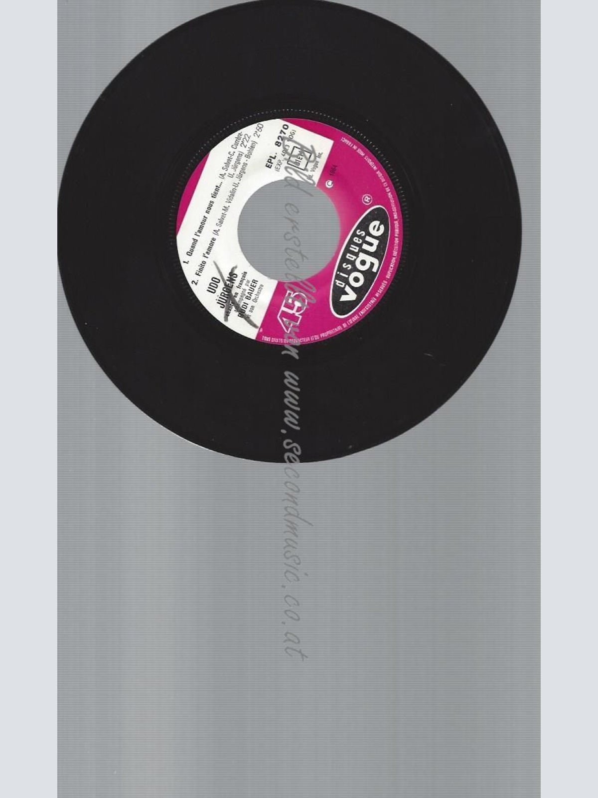 7"  Udo Jürgens  Chante En Français