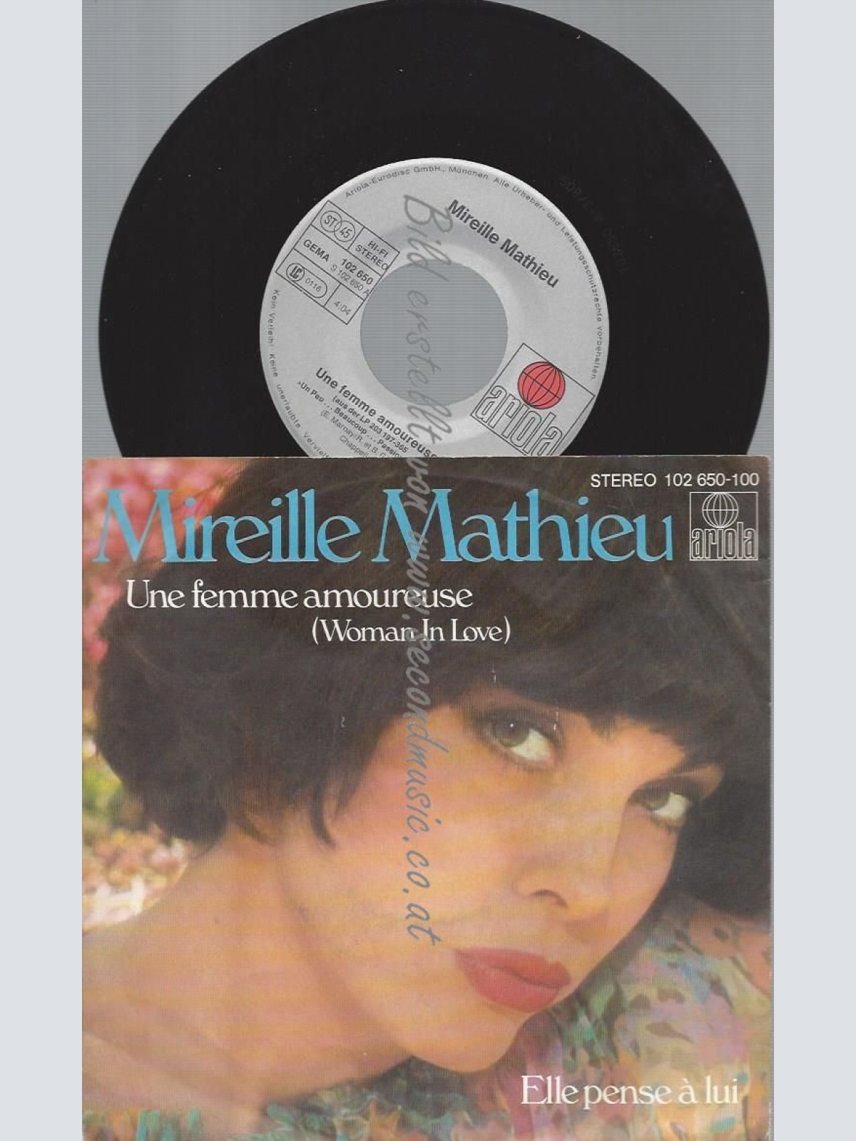 7"  Mireille Mathieu  Une Femme Amoureuse