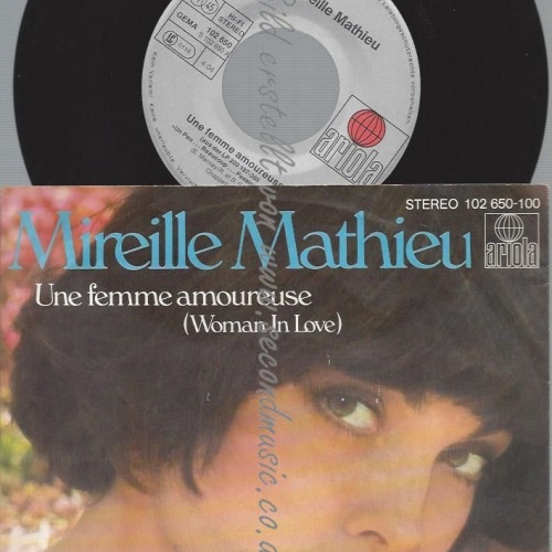7"  Mireille Mathieu  Une Femme Amoureuse