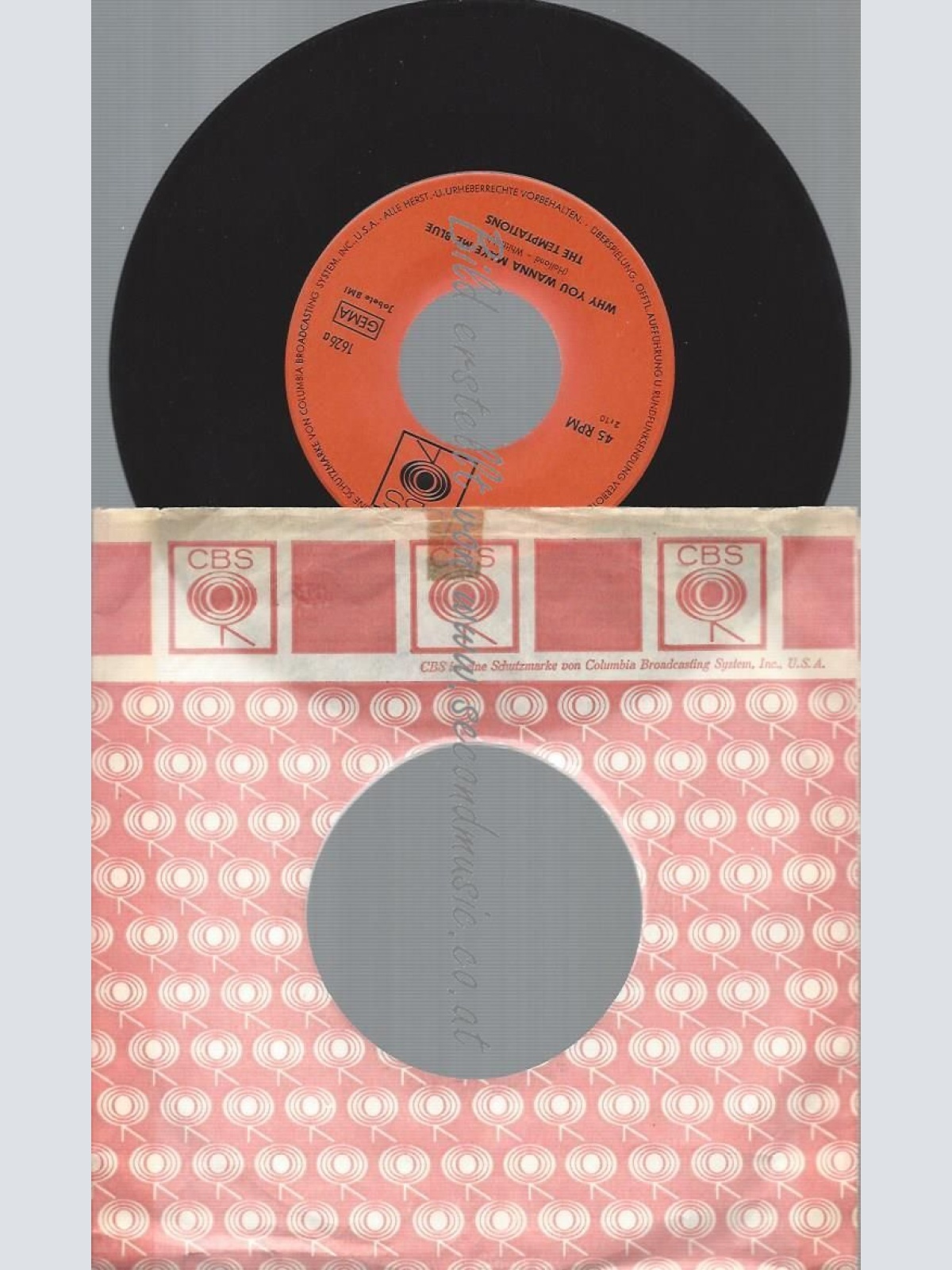 7"  The Temptations – Why You Wanna Make Me Blue