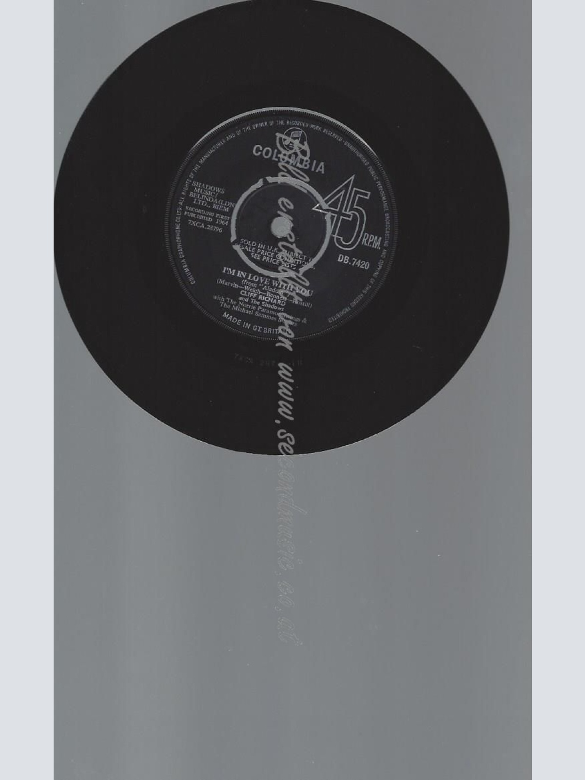 7"  Cliff Richard And The Shadows I Could Easily Fall