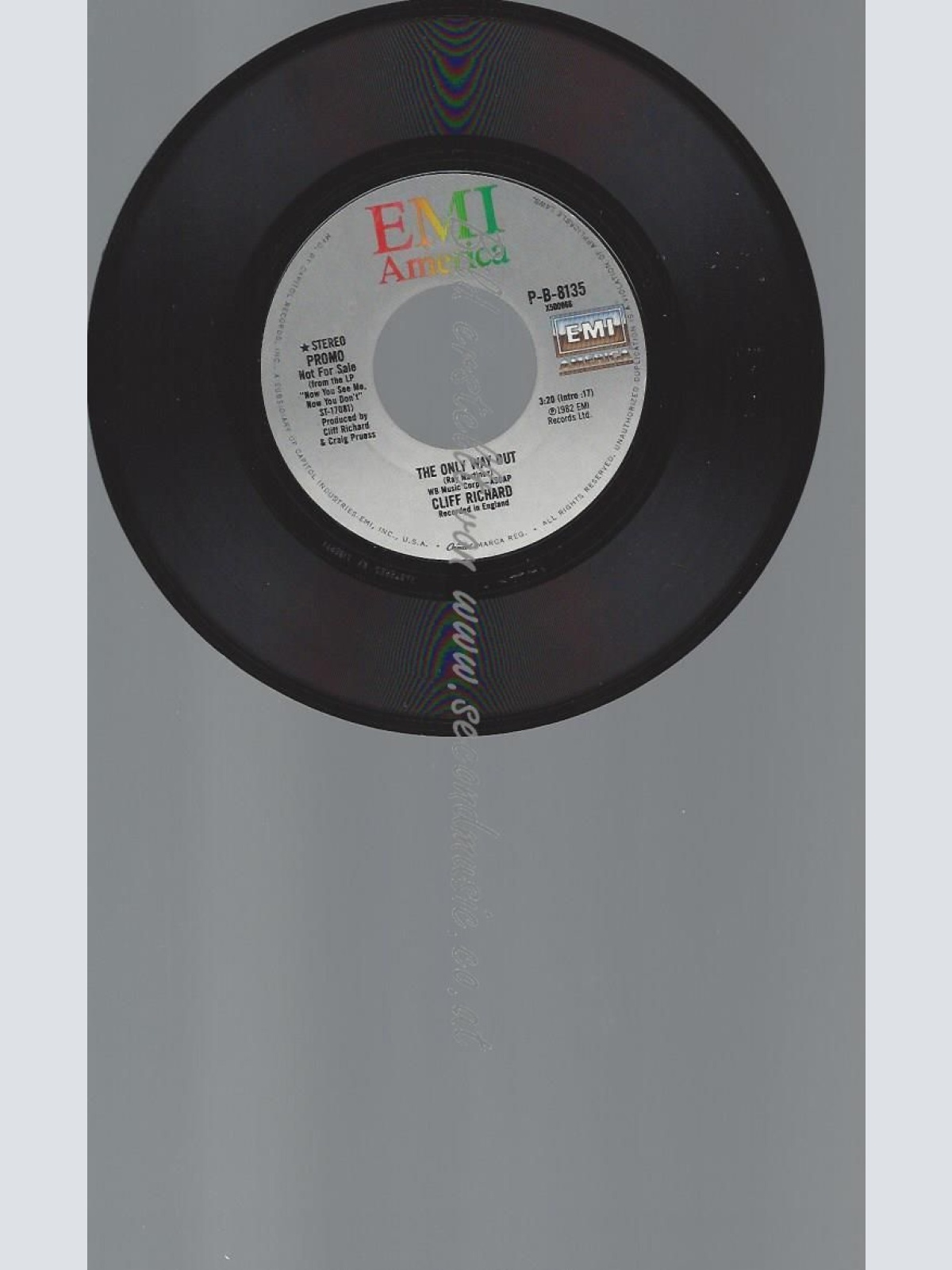 7"   Cliff Richard – The Only Way Out  //PROMO