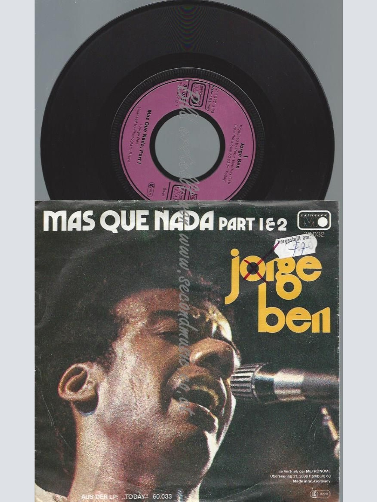 7"  Jorge Ben  Mas Que Nada Part 1&2