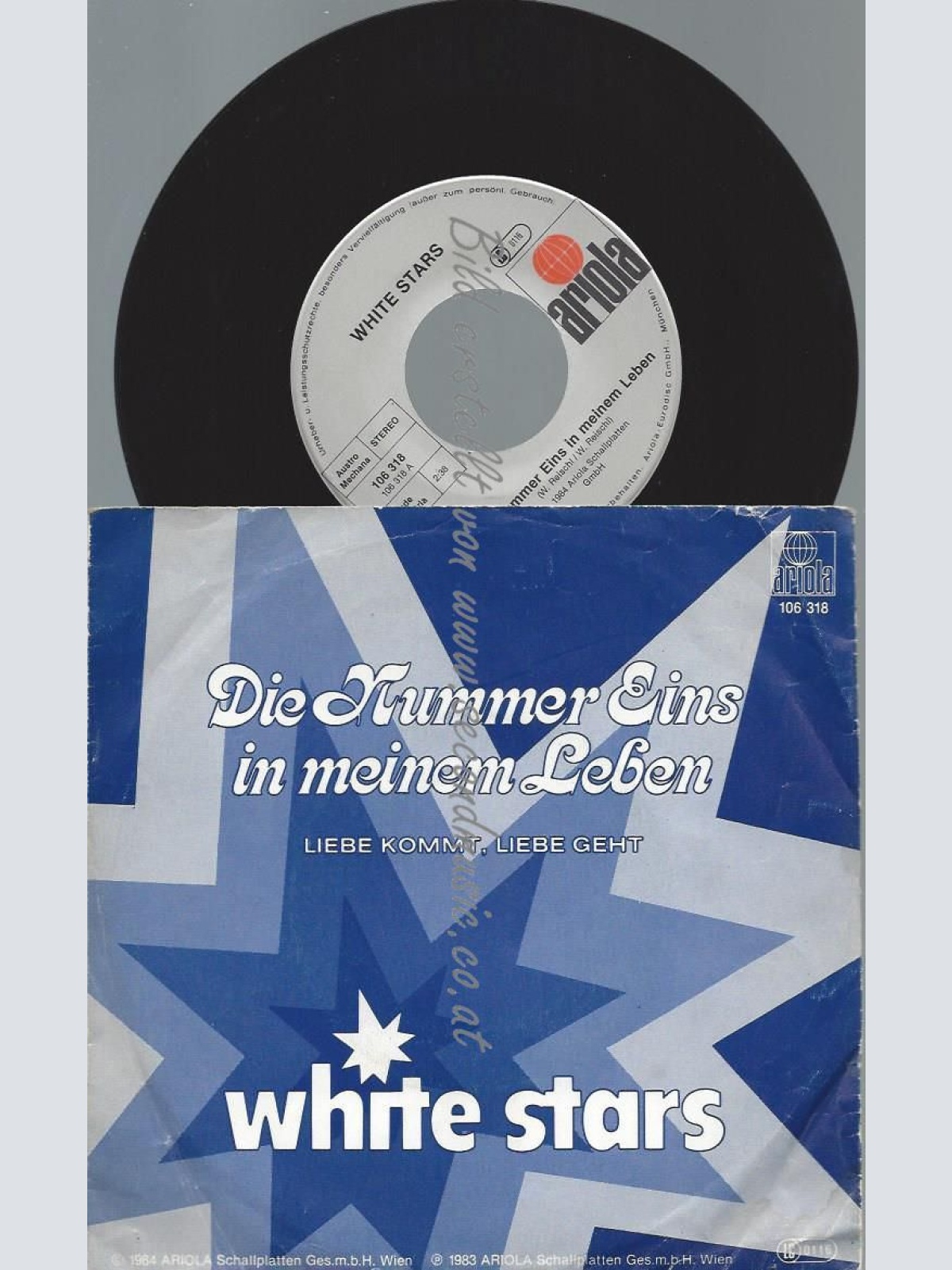 7"   White Stars  Die Nummer Eins In Meinem Leben