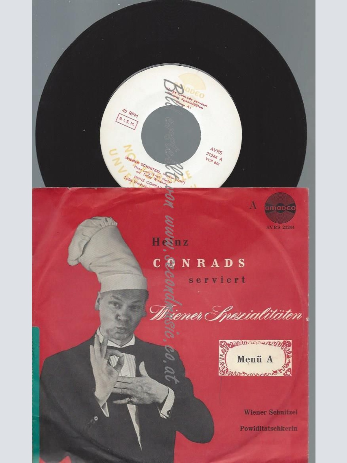 7"  Heinz Conrads – Serviert Wiener Spezialitäten  // PROMO