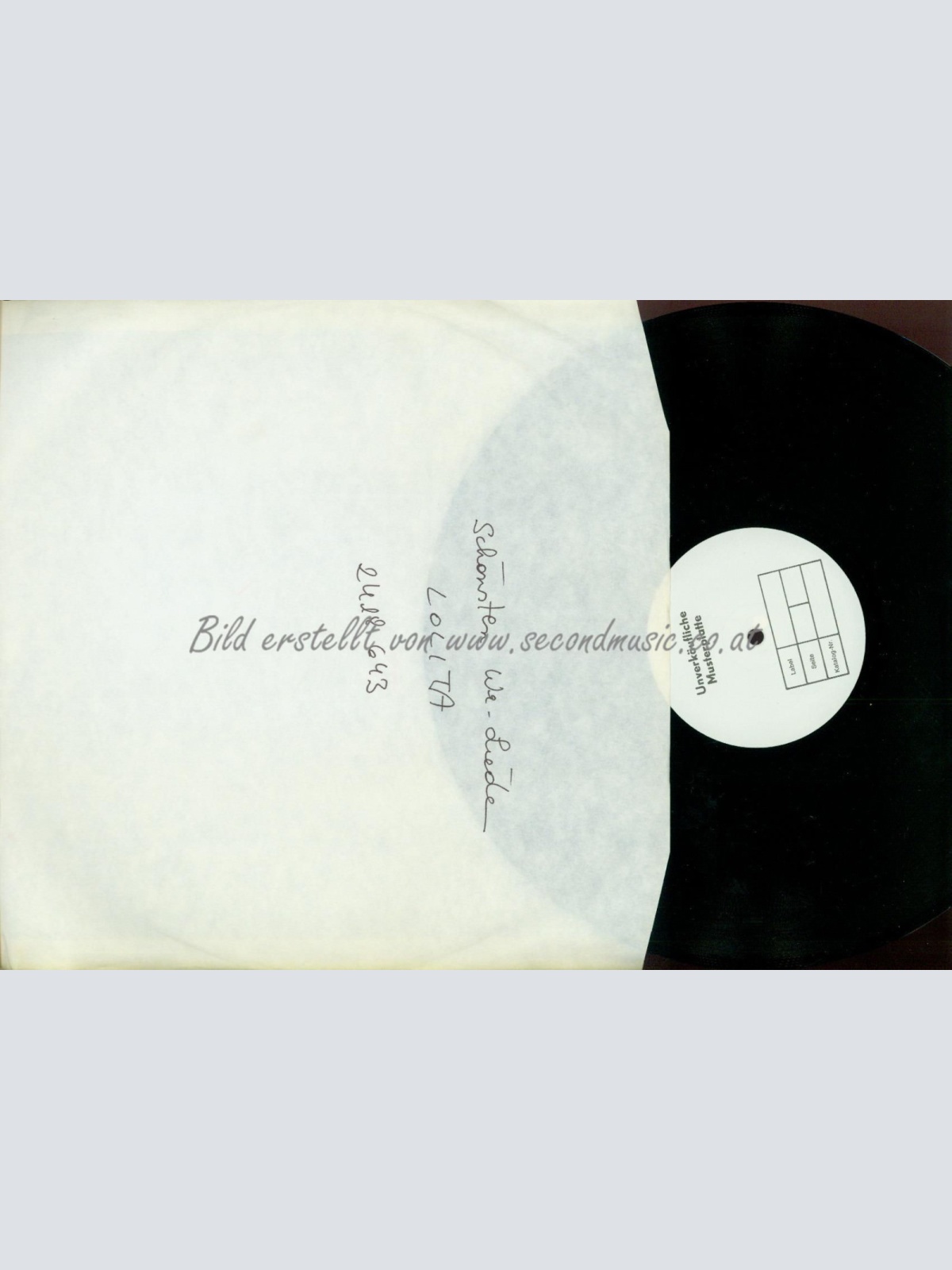 LP LOLITA -- DIE SCHÖNSTEN WIENER LIEDER  // MUSTERPLATTE