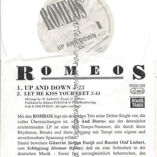 7"   Romeos  Up And Down  // WHITE VINYL