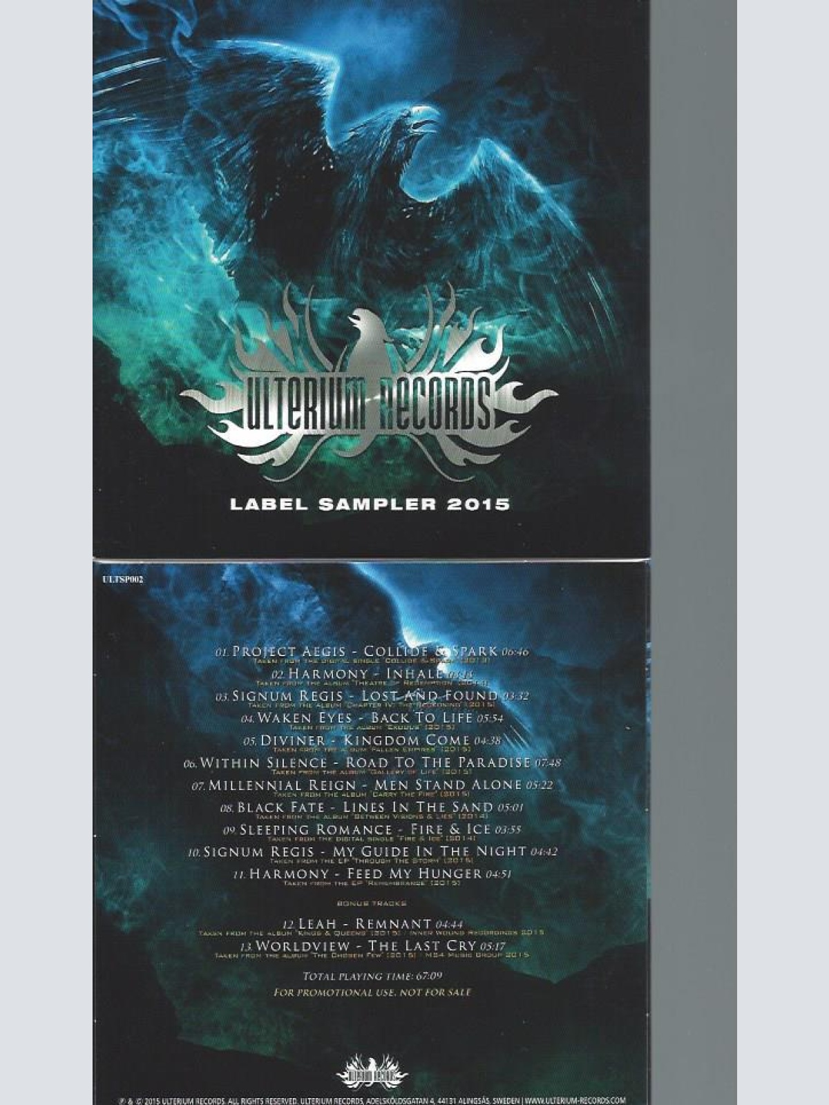 CD--ULTERIUM RECORDS LABEL SAMPLER 2015 // CARDSLEEVE