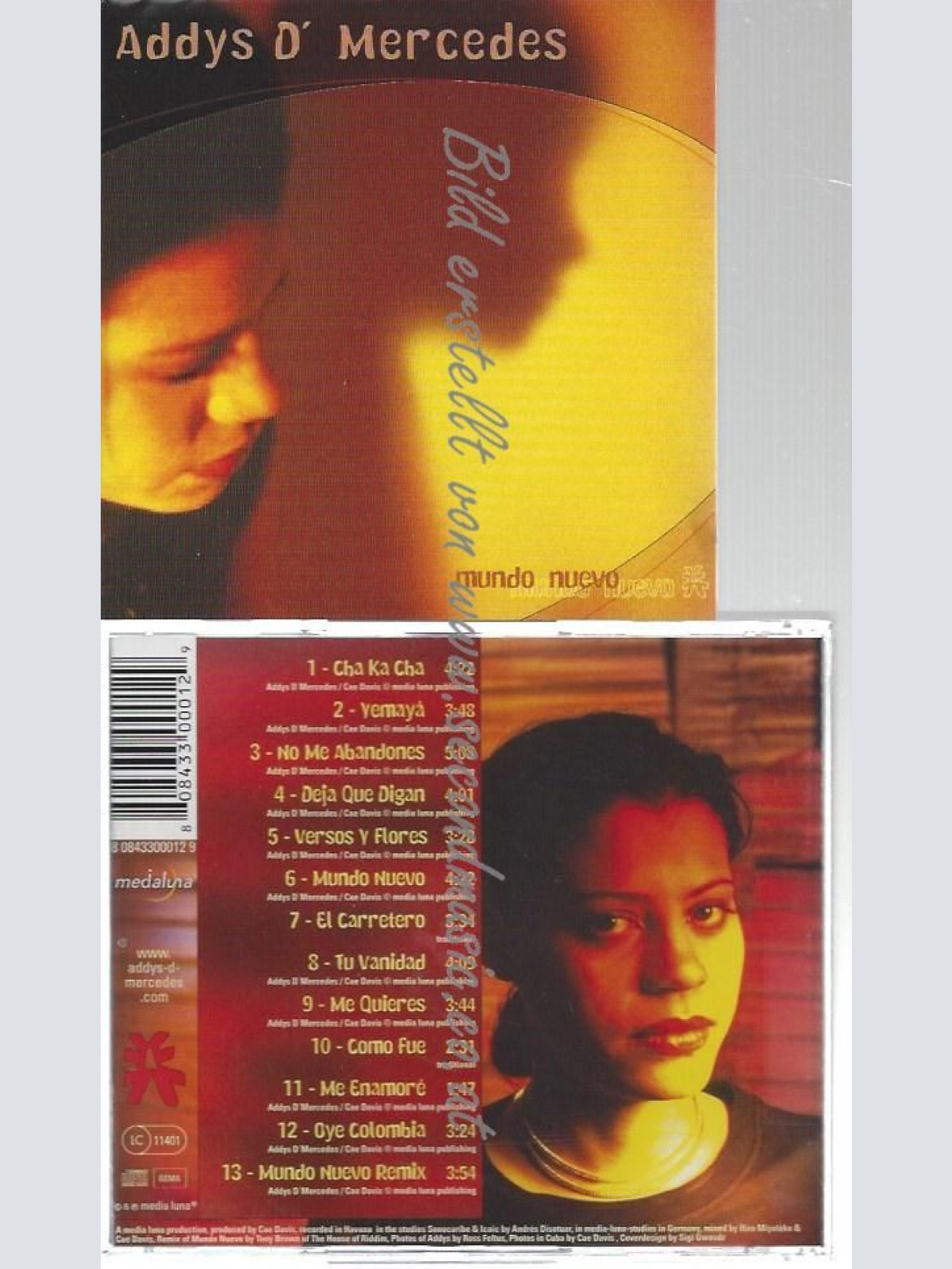 CD--ADDYS D'MERCEDES--    MUNDO NUEVO