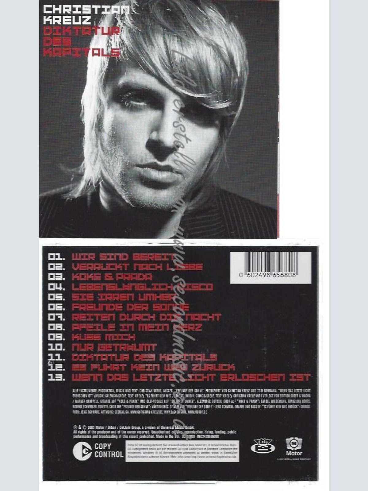 CD--CHRISTIAN KREUZ--    DIKTATUR DES KAPITALS