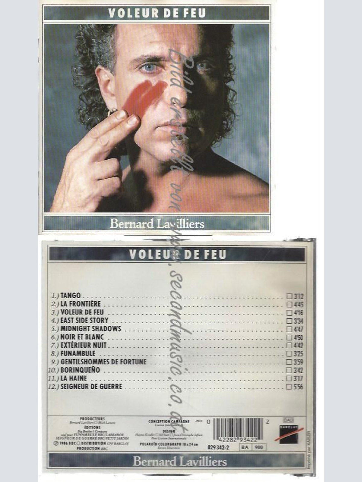 CD--BERNARD LAVILLIERS--    VOLEUR DE FEU
