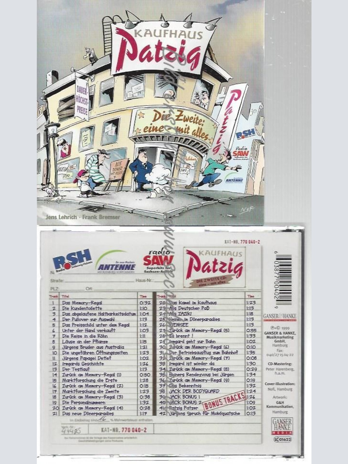 CD--LEHRICH,JENS & BREMSER,FRANK--    KAUFHAUS PATZIG EINE MIT ALLES