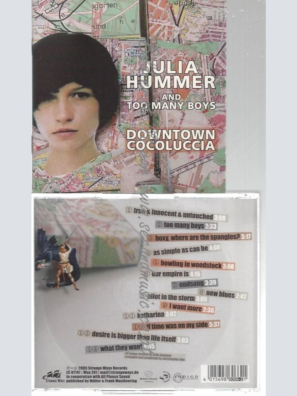 CD--HUMMER,JULIA & TOO MANY BOYS--    DOWNTOWN COCOLUCCIA