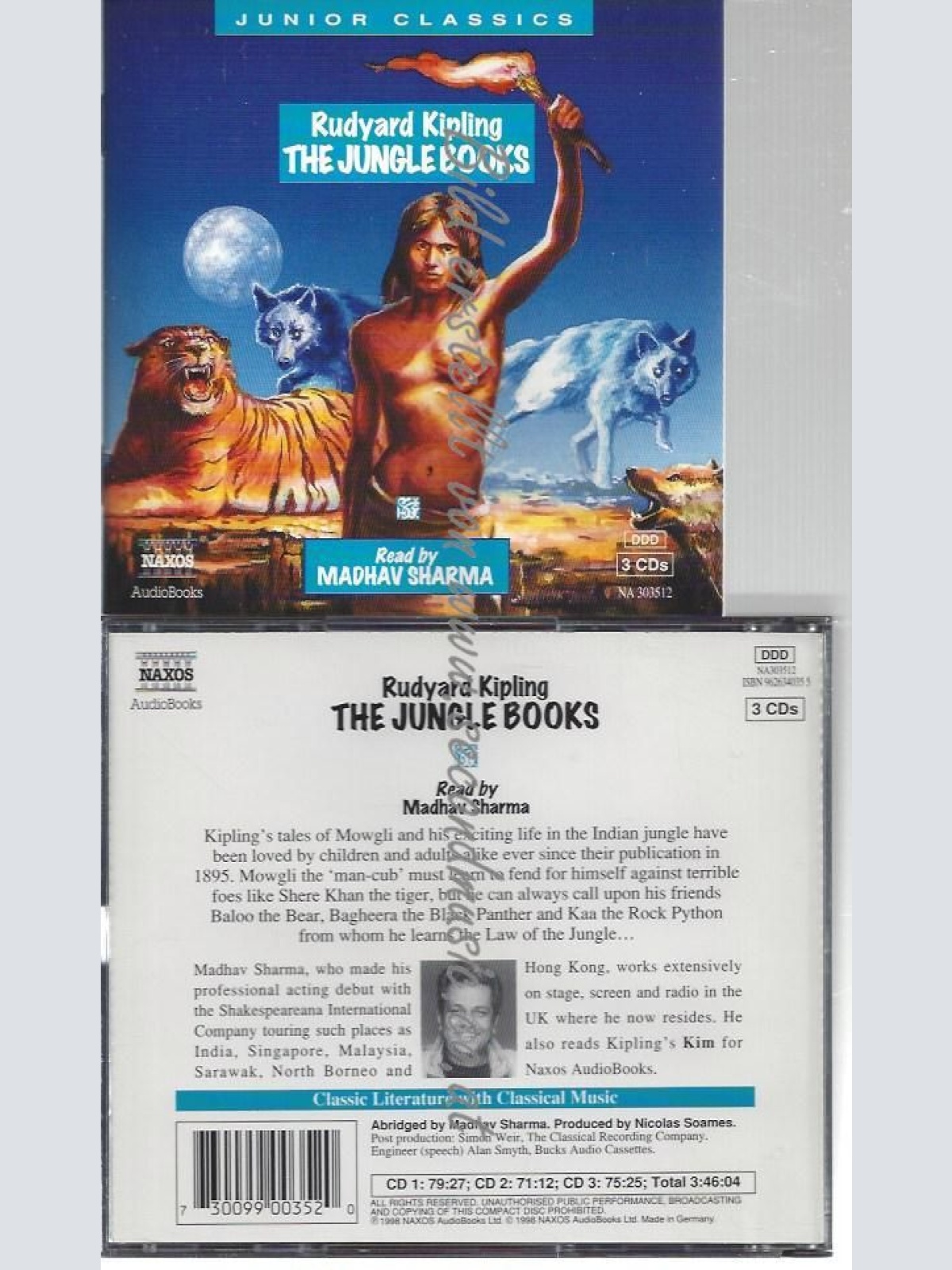 CD--RUDYARD KIPLING /   JUNIOR CLASSICS - THE JUNGLE BOOKS