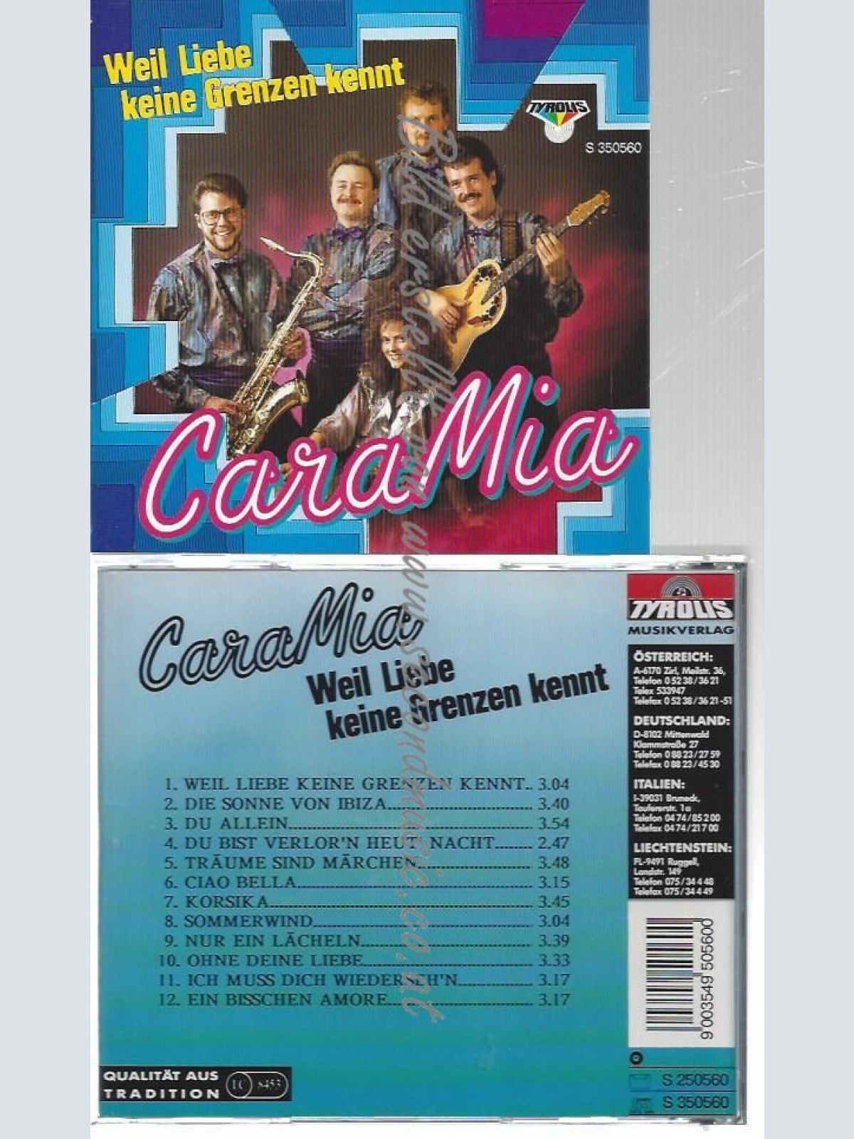 CD--CARA MIA--    WEIL LIEBE KEINE GRENZEN KENNT