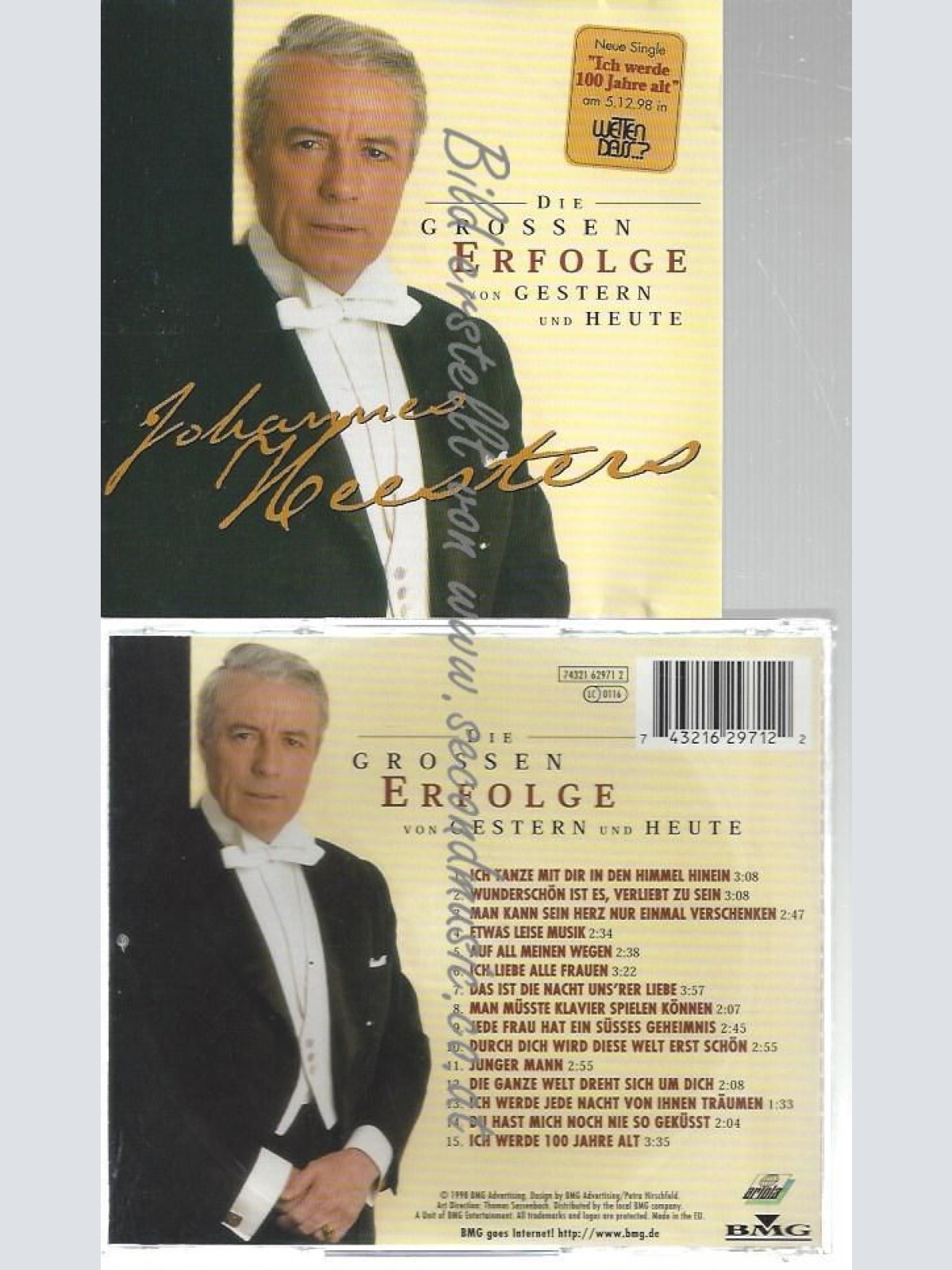 CD--JOHANNES HEESTERS--    DIE GROSSEN ERFOLGE Von GESTERN