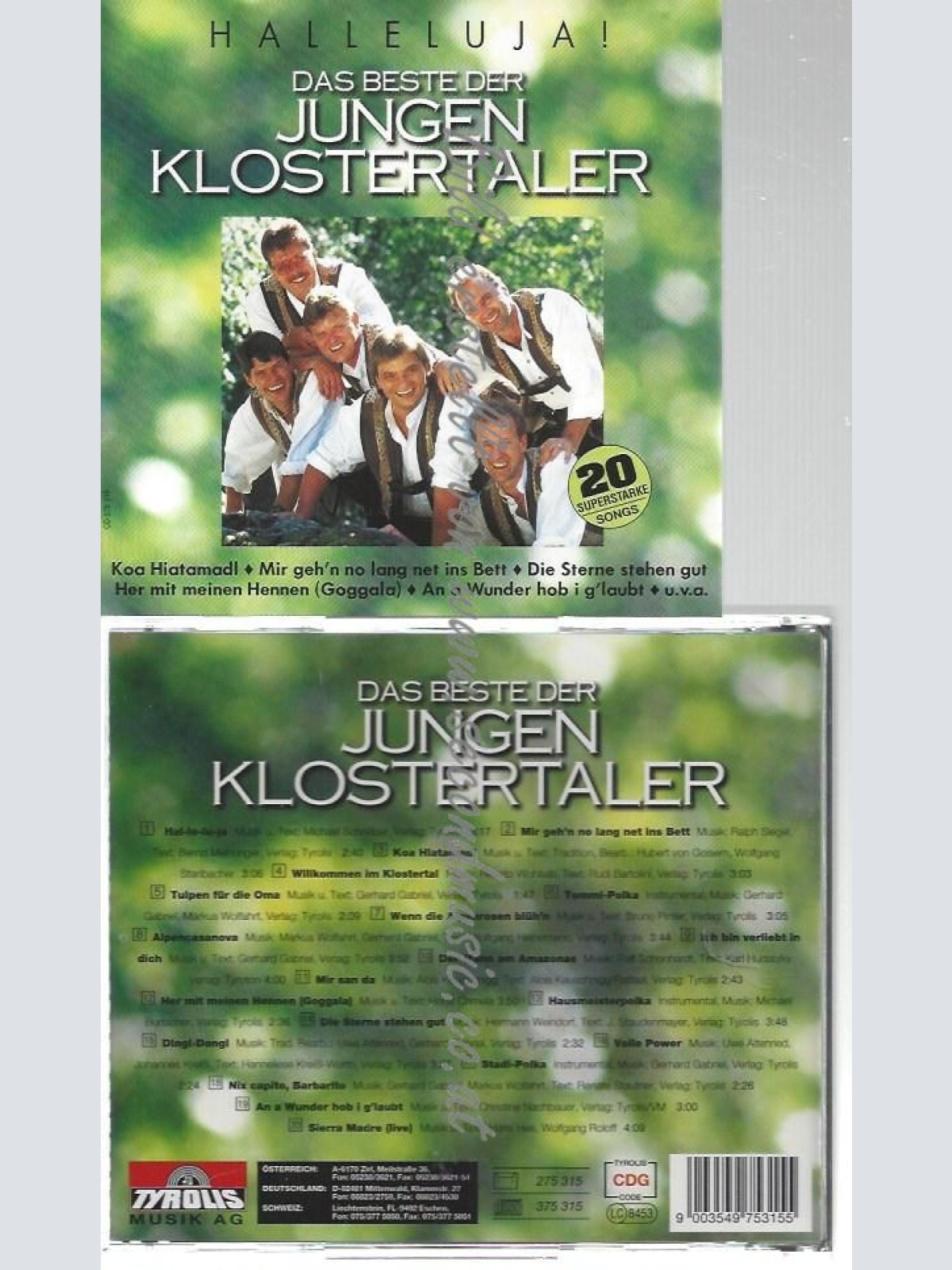 CD--JUNGEN KLOSTERTALER--    DAS BESTE DER JUNGEN KLOSTERTALER