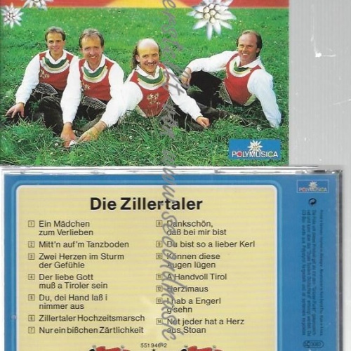 CD--DIE ZILLERTALER--    UNSERE SCHÖNSTEN LIEDER-DIE