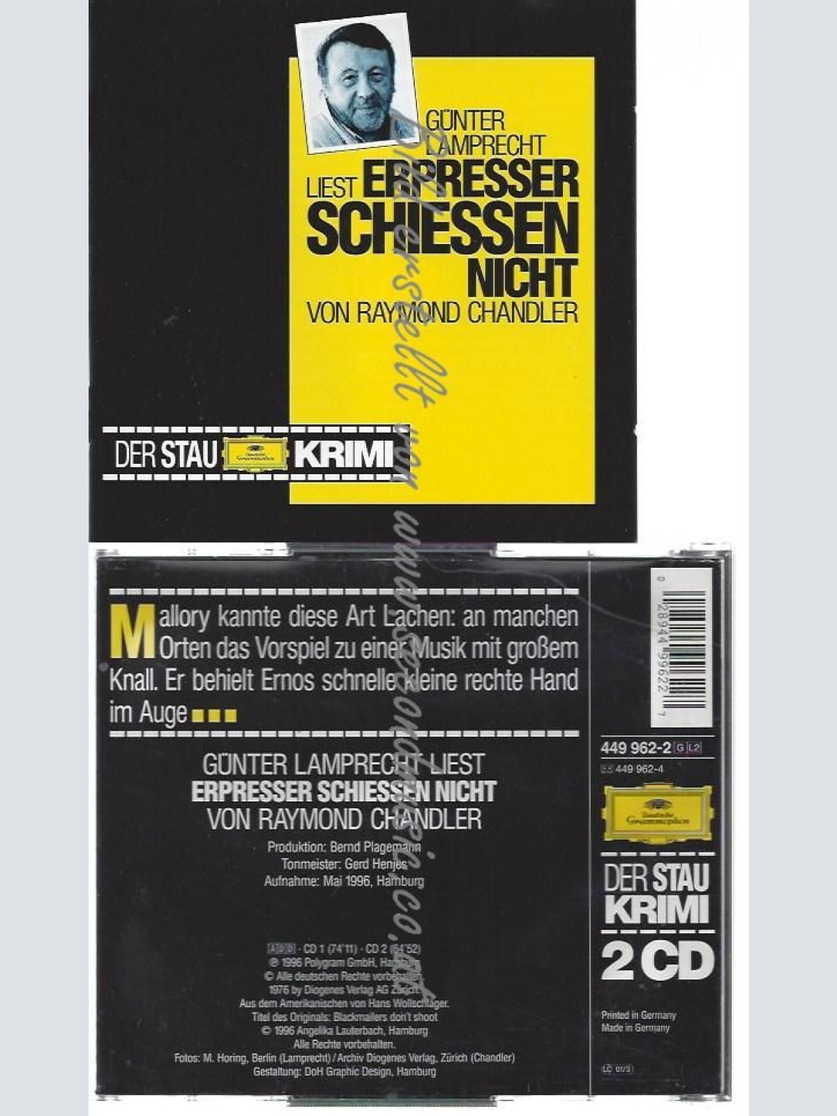 CD--LAMPRECHT,GÜNTER ERPRESSER SCHIEßEN NICHT -RAYMOND CHANDLER