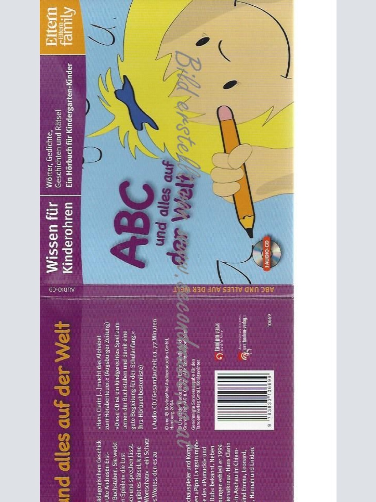 CD-  ABC UND ALLES AUF DER WELT WISSEN FÜR KINDEROHREN KINDERGARTEN