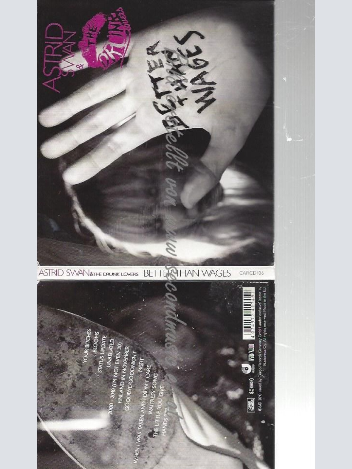 CD--ASTRID SWAN & THE DRUNK LOVERS--    BETTER THAN WAGES