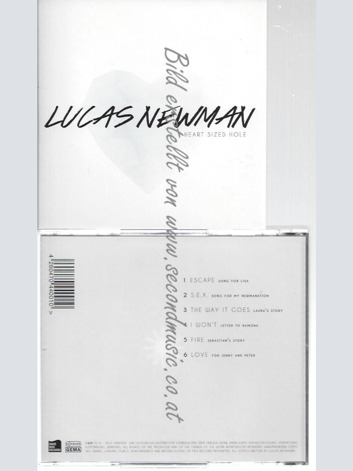 CD--LUCAS NEWMAN--    HEART SIZED HOLE [EXPLICIT]