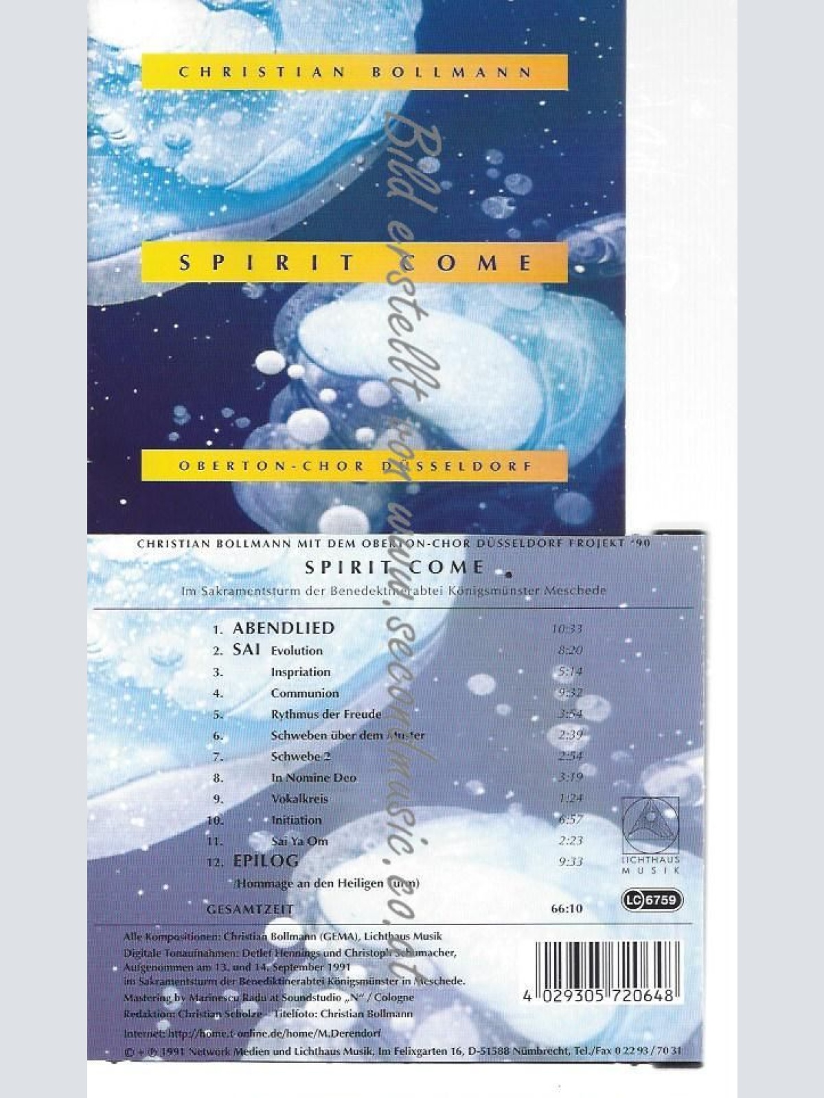 CD--OBERTON-CHOR DÜSSELDORF CHRISTIAN BOLLMANN--    SPIRIT COME